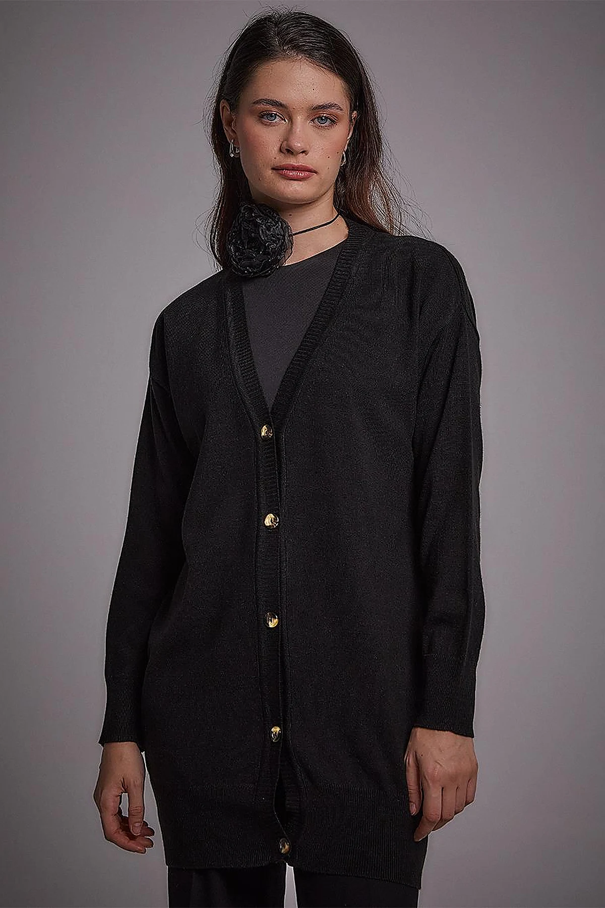 Basic Knitwear Cardigan Black