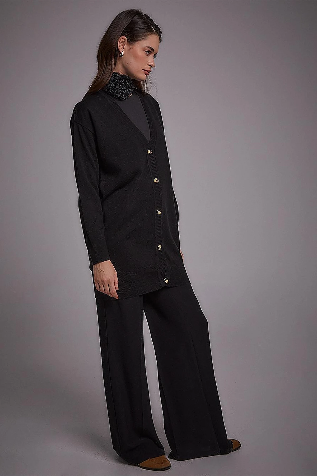 Basic Knitwear Cardigan Black