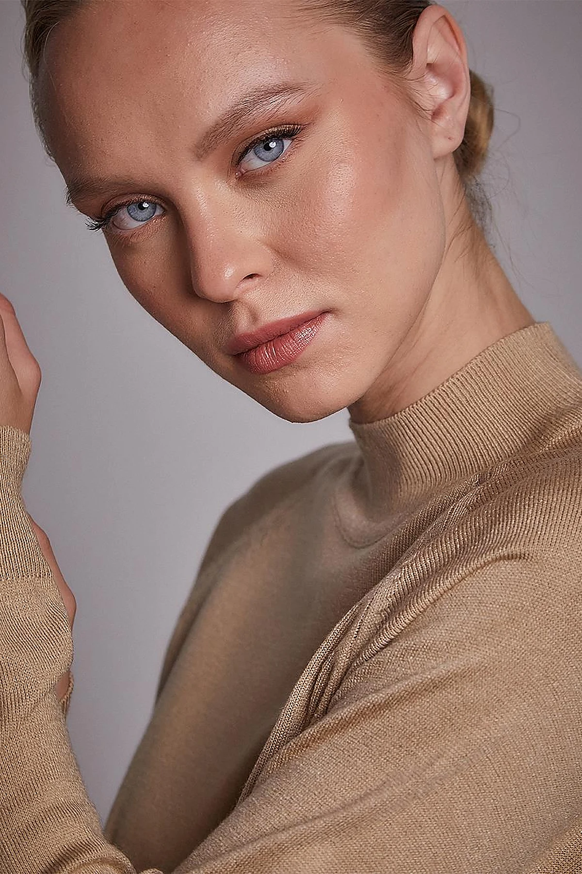 Half Turtleneck Knitwear Tunic Stone