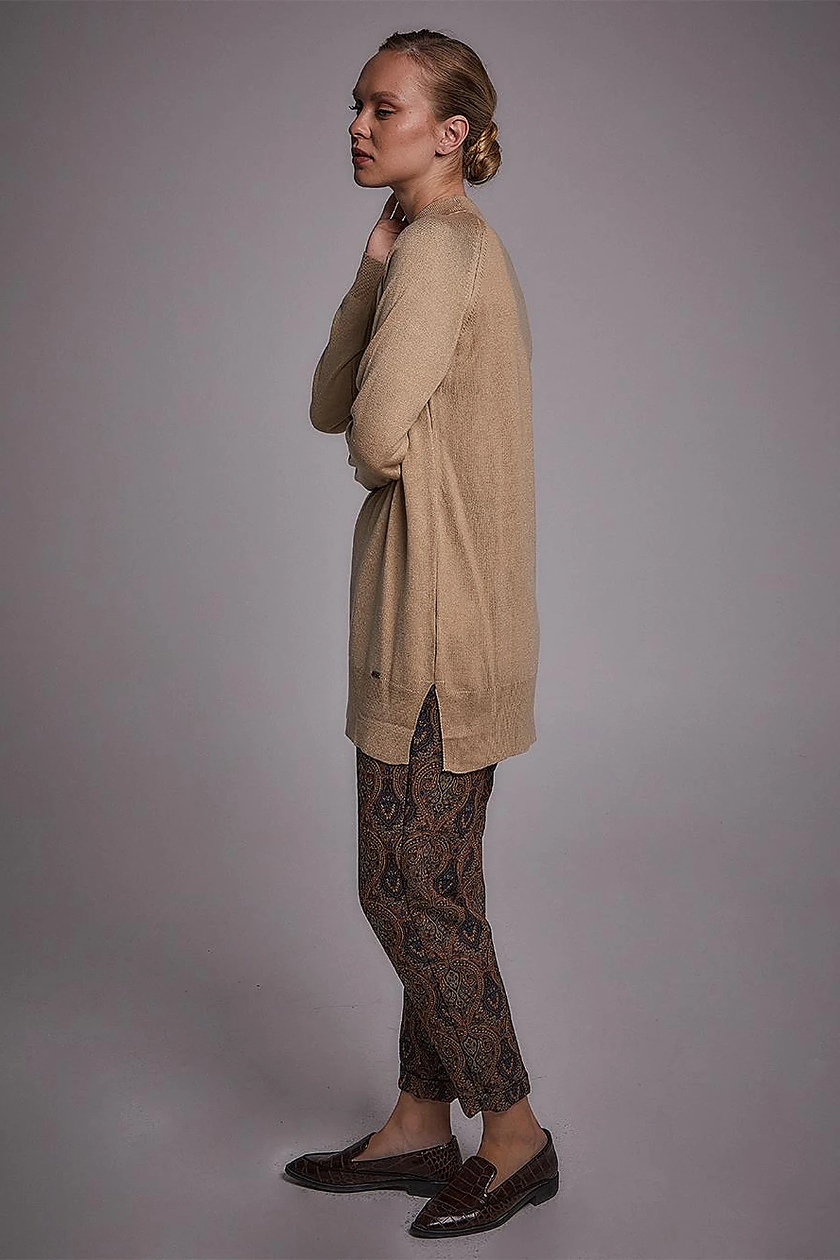 Half Turtleneck Knitwear Tunic Stone