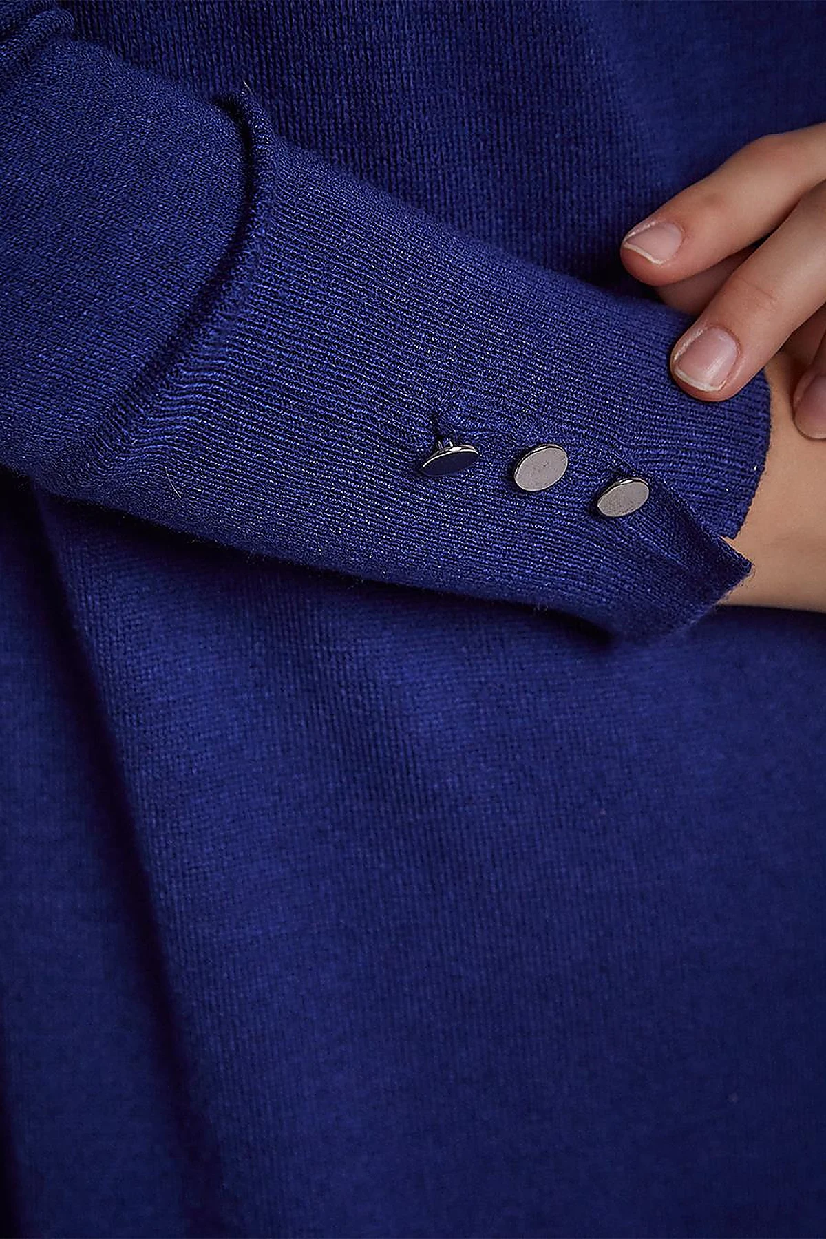 Half Turtleneck Knitwear Dress Indigo