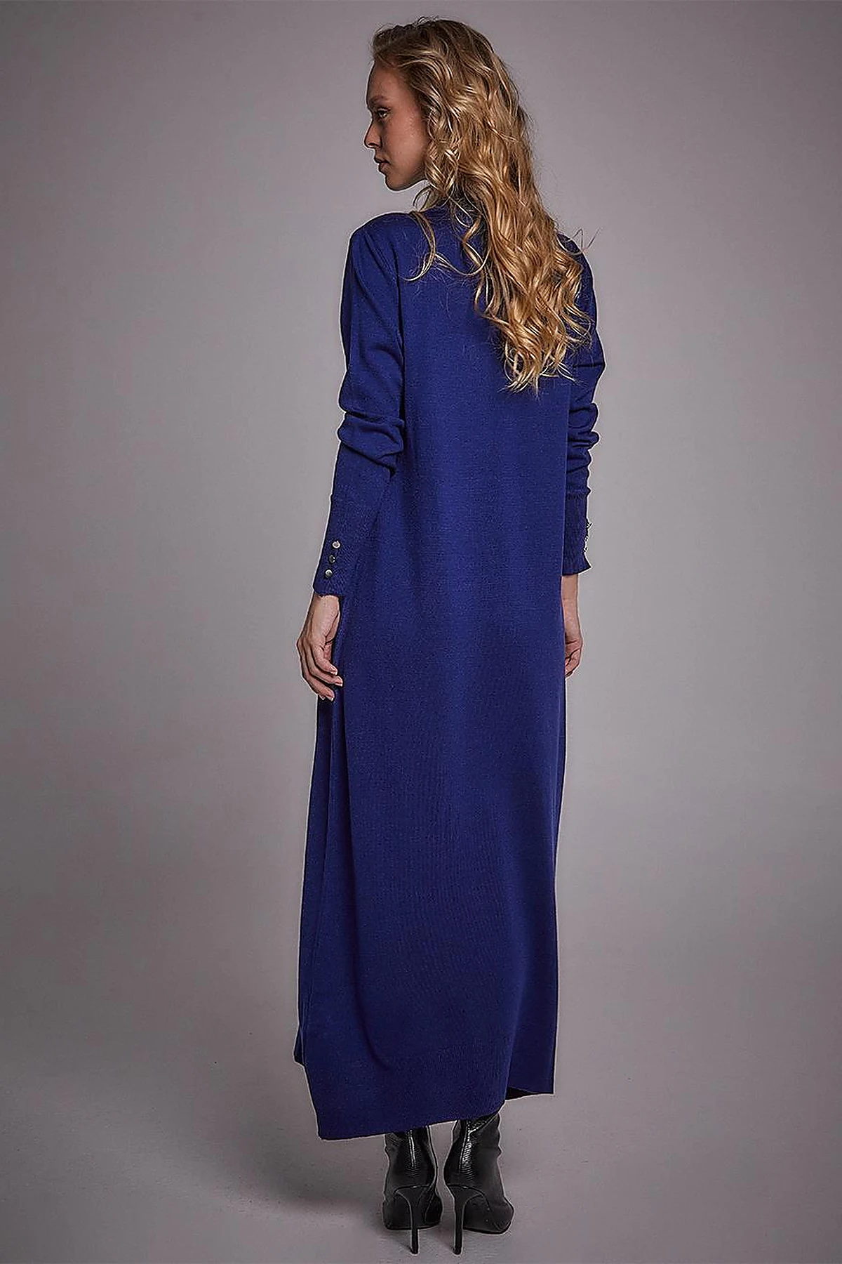 Half Turtleneck Knitwear Dress Indigo