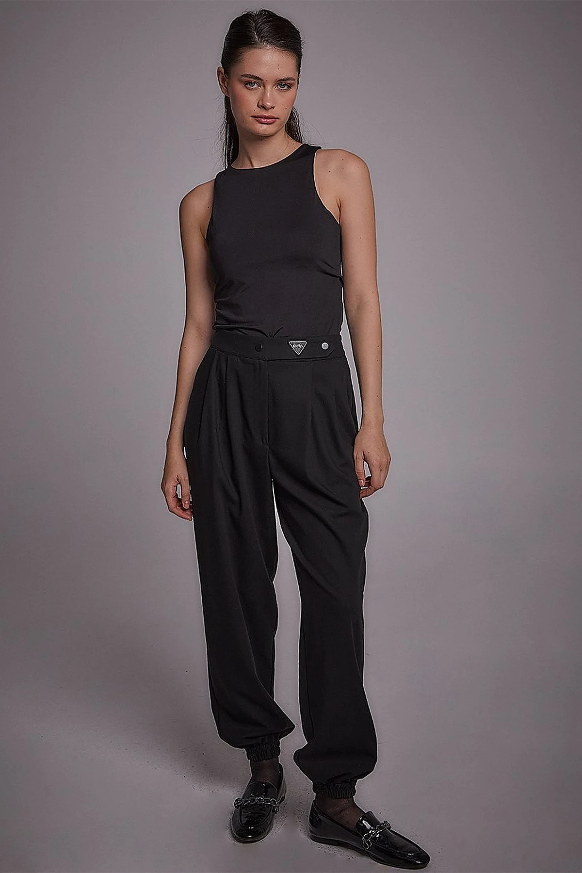 Beli Lastikli Jogger Pantolon Siyah