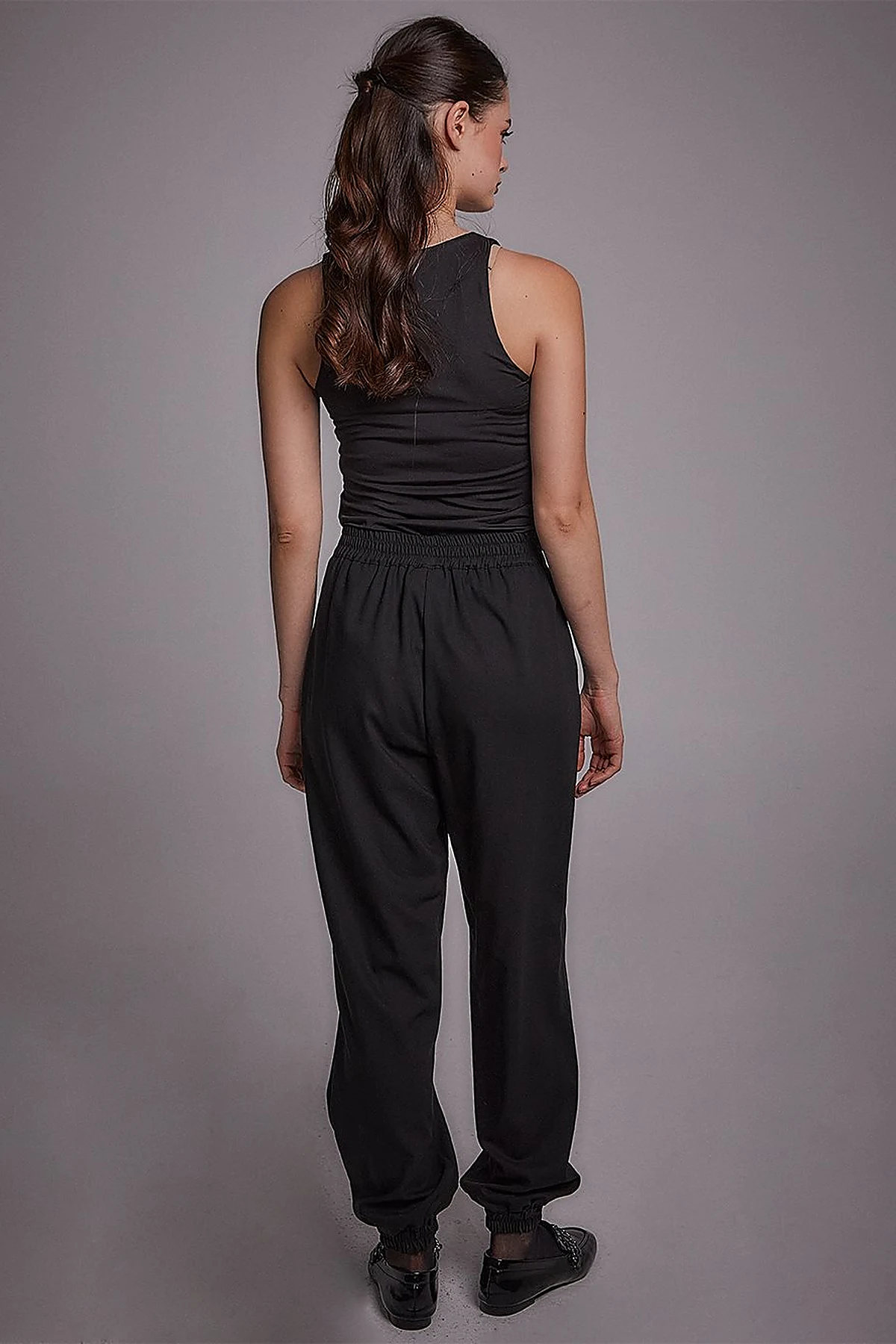 Beli Lastikli Jogger Pantolon Siyah