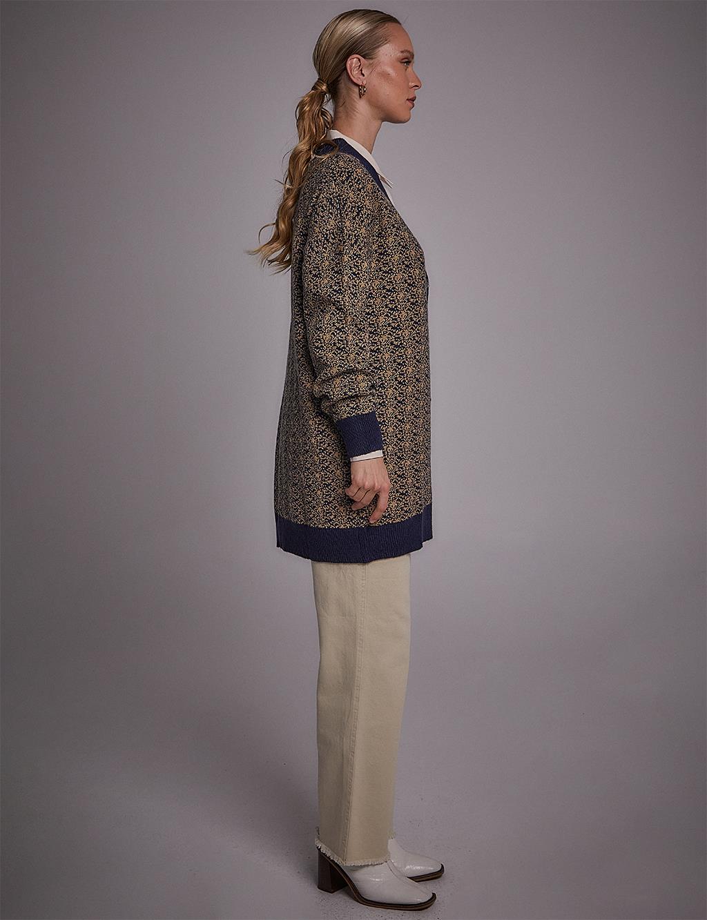 Exclusive Cardigan Navy Beige