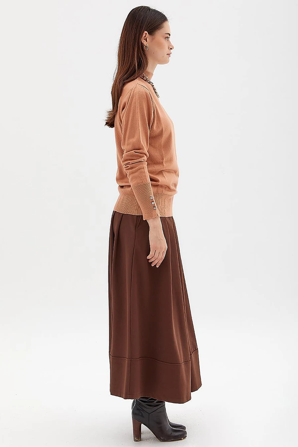 Basic Knit Sweater in Salmon