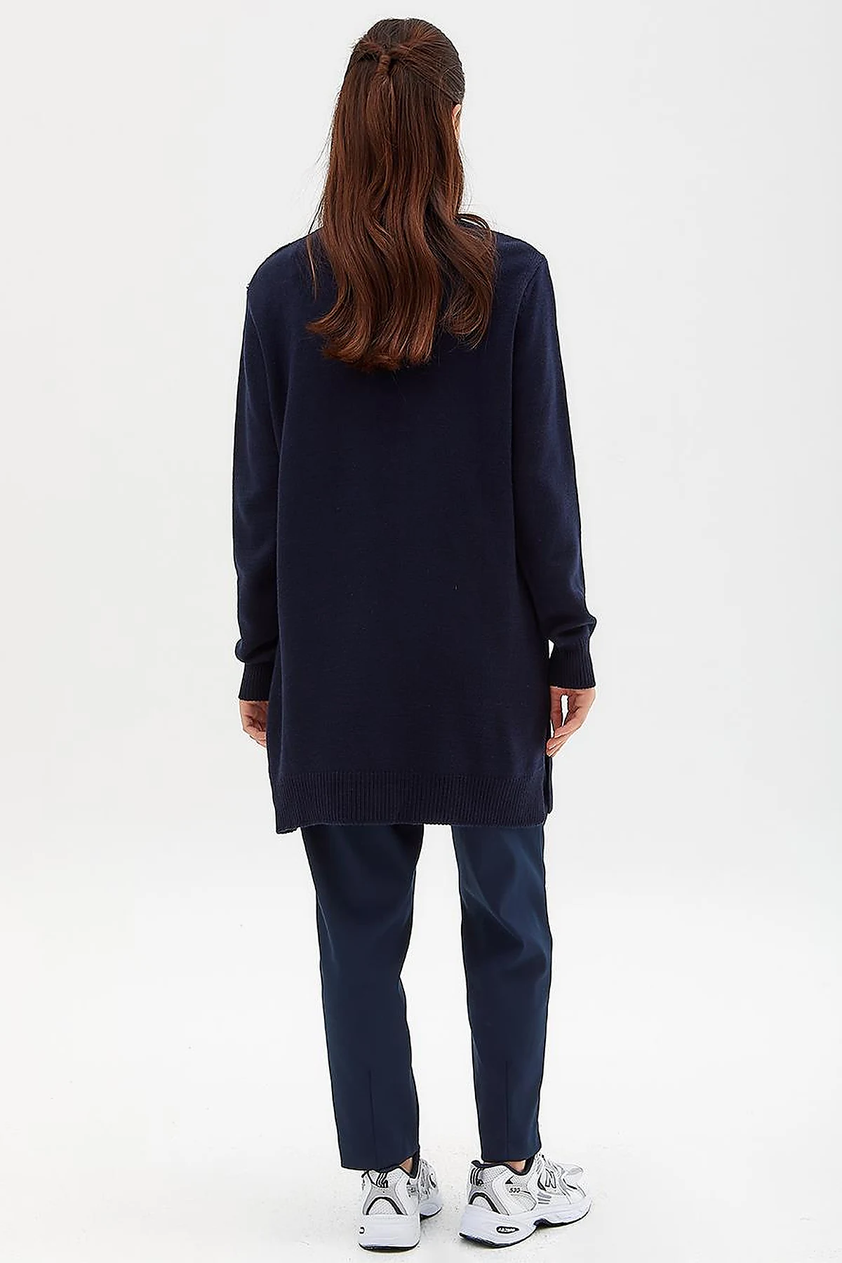 Rhinestone Knitwear Tunic Navy