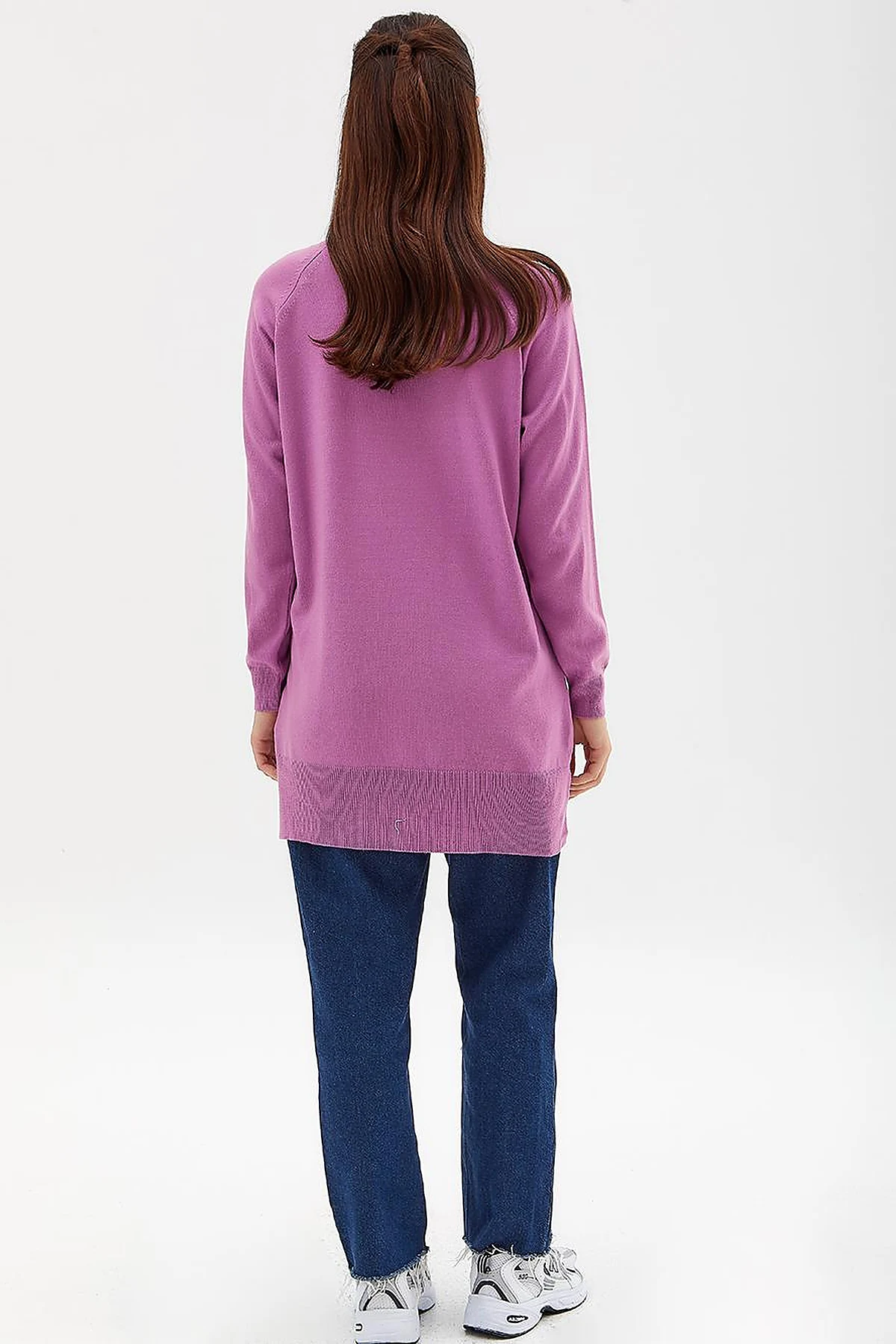 Turtleneck Knit Blouse Lilac