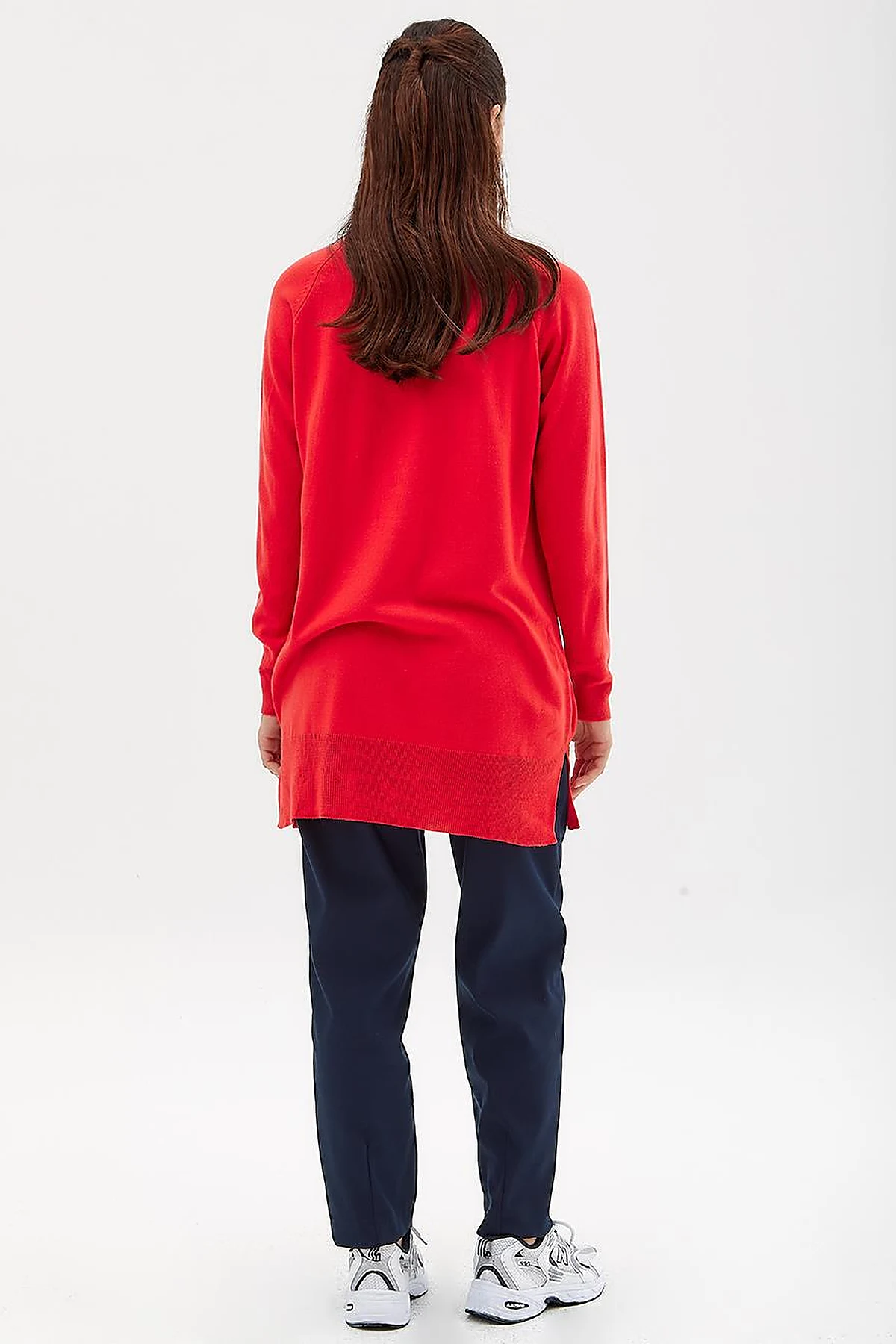 Turtleneck Knit Sweater in Pomegranate Blossom