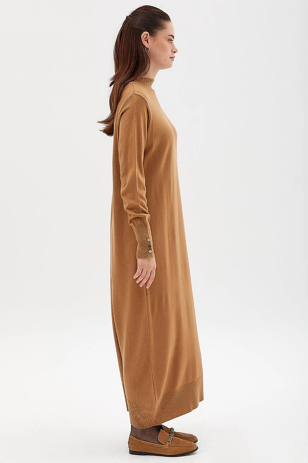  Half Turtleneck Knitwear Dress Beige 