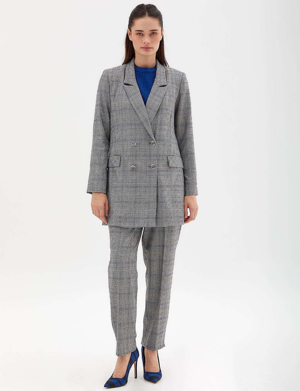 Checked Suit Grey