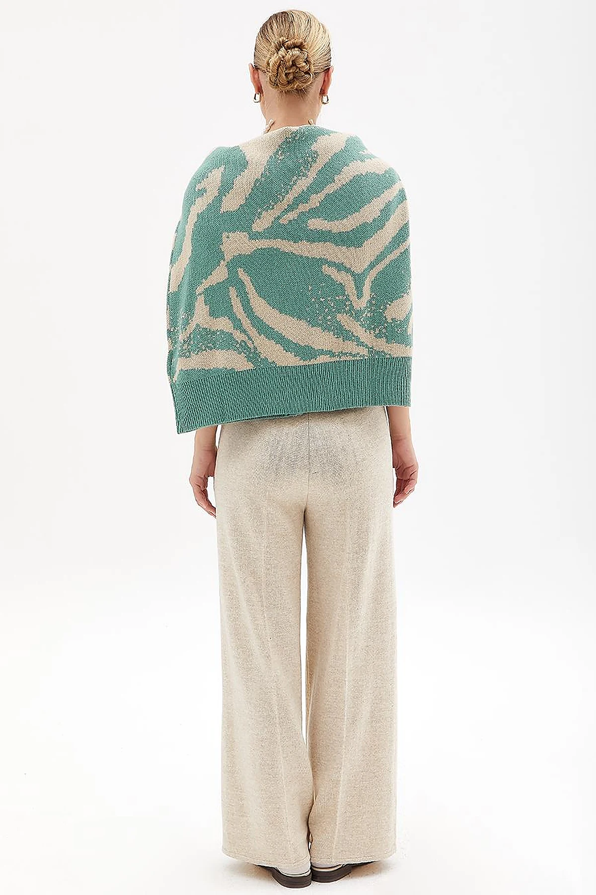 Wide Leg Knitwear Pants Stone