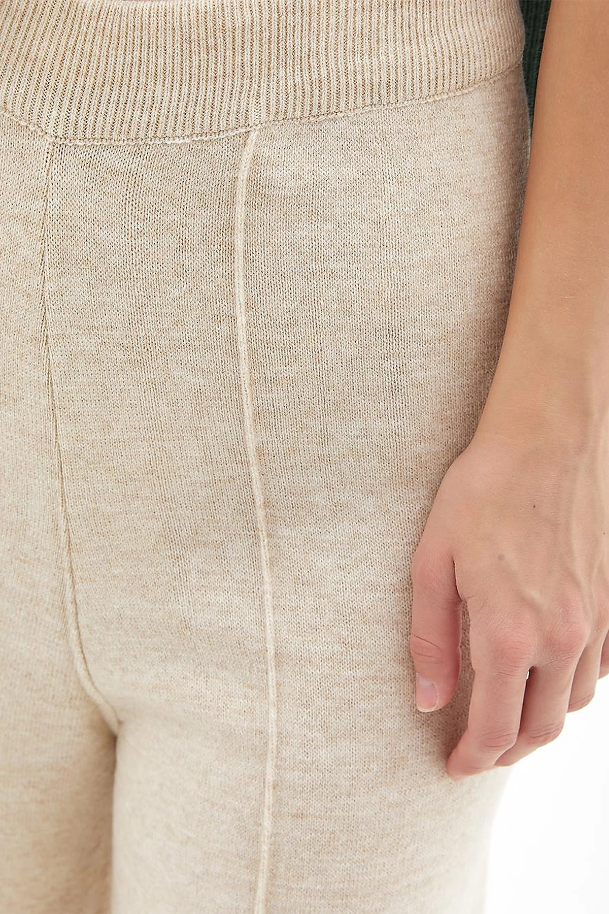 Wide Leg Knitwear Pants Stone