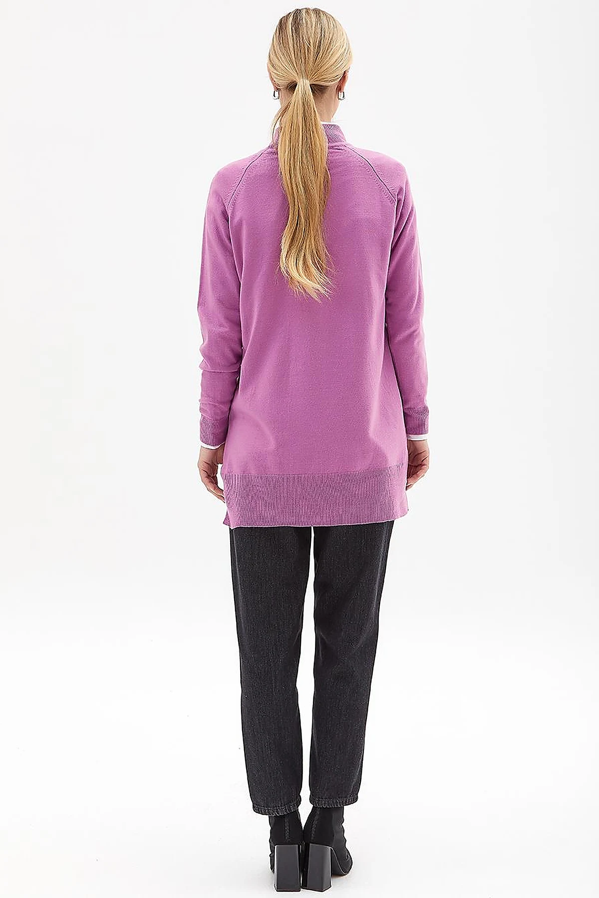 Half Turtleneck Knitwear Tunic Lilac