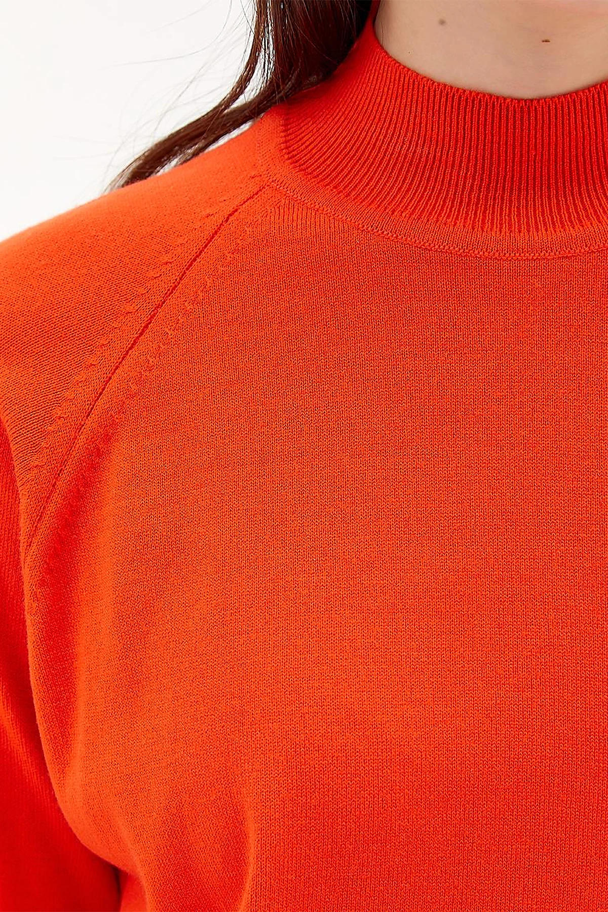 Half Turtleneck Knitwear Tunic Coral
