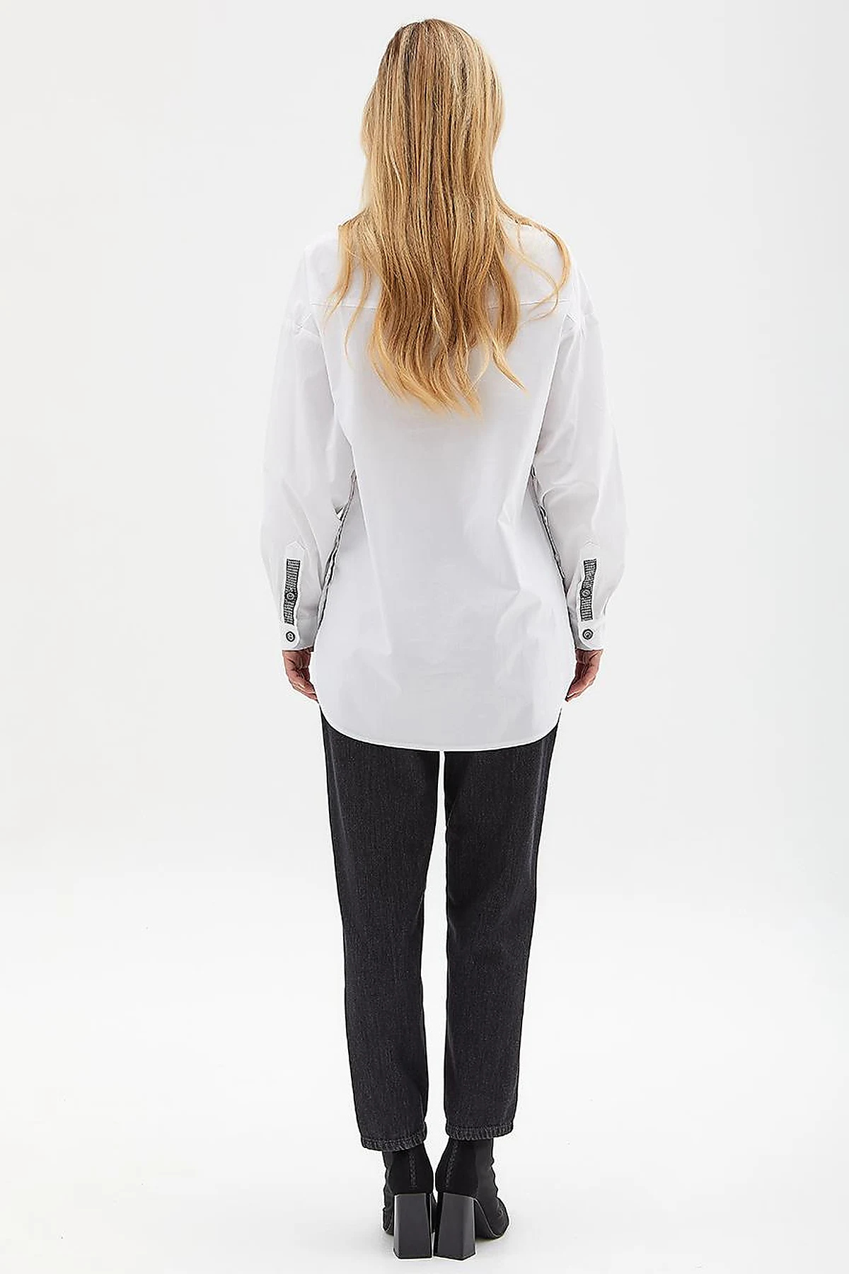 Oversize Poplin Tunik Optik Beyaz