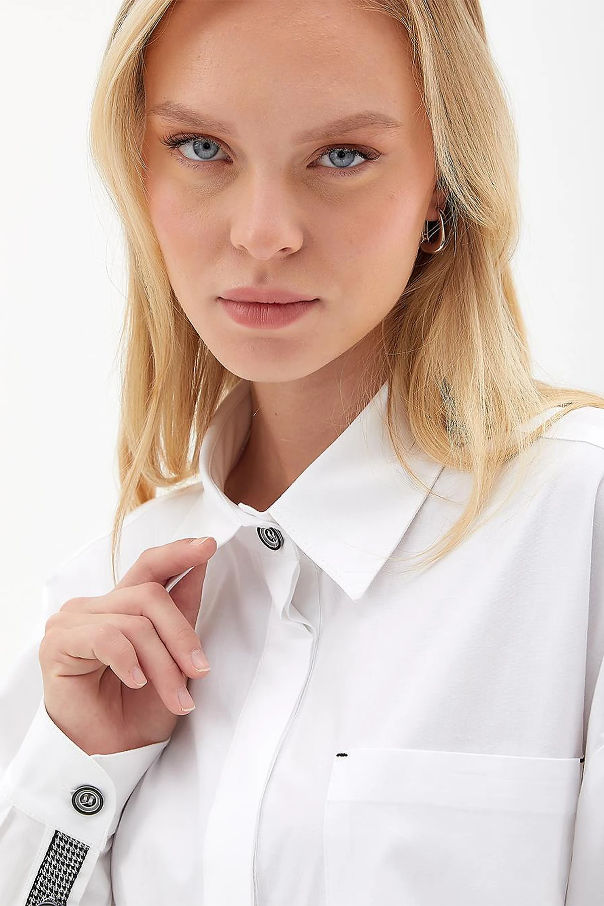 Oversize Poplin Tunik Optik Beyaz