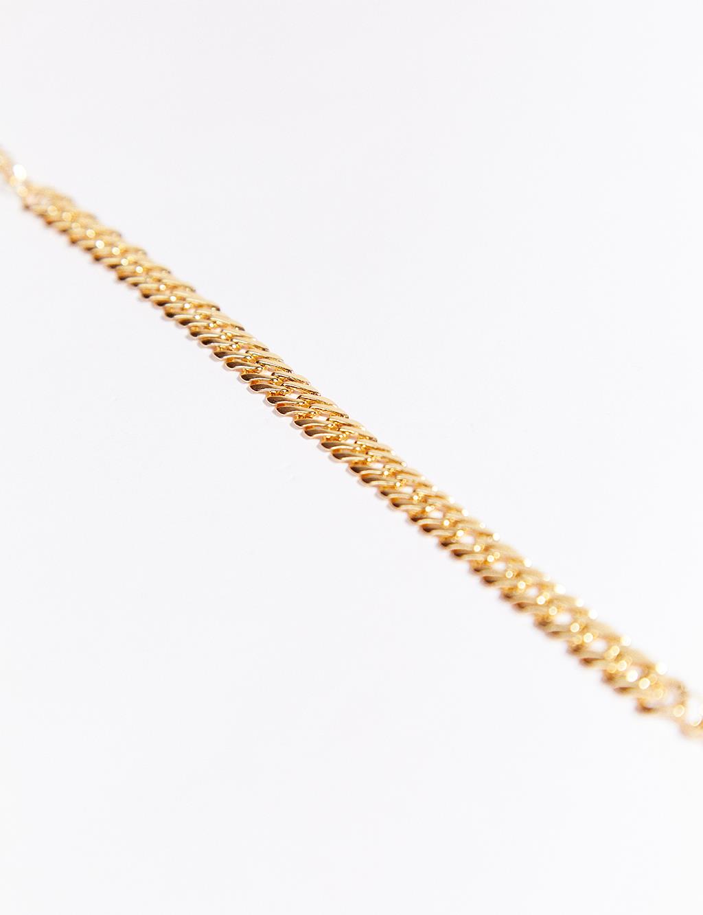 Kalın Zincirli Bileklik Gold