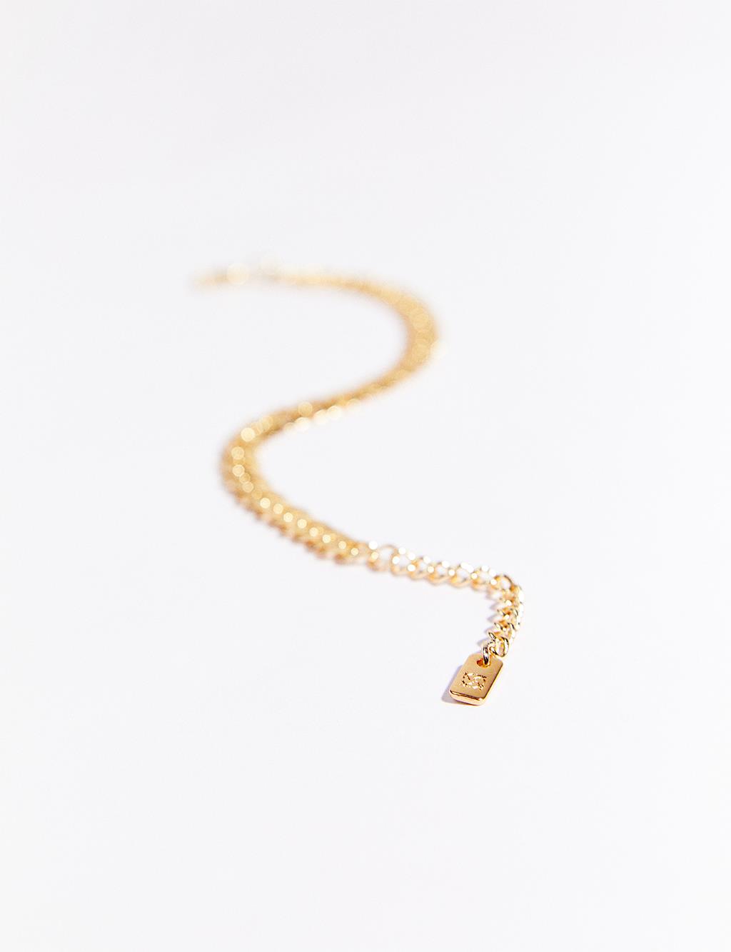Kalın Zincirli Bileklik Gold