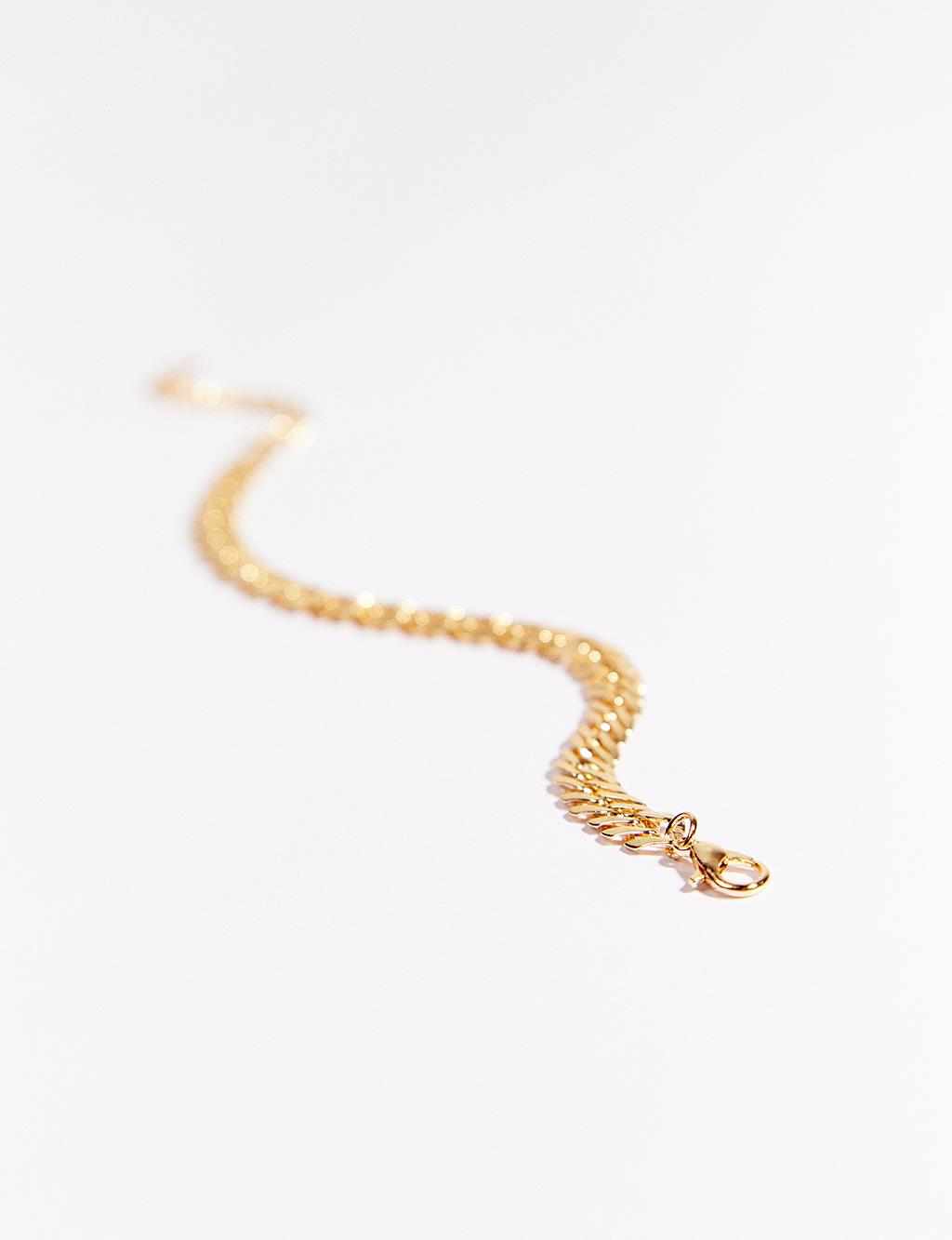 Kalın Zincirli Bileklik Gold