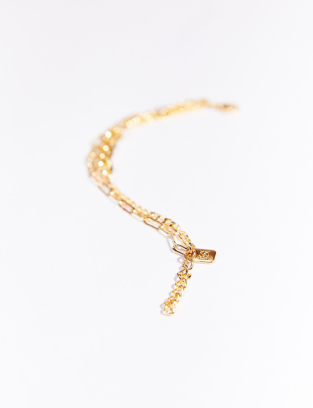 Zincirli Çoklu Bileklik Gold