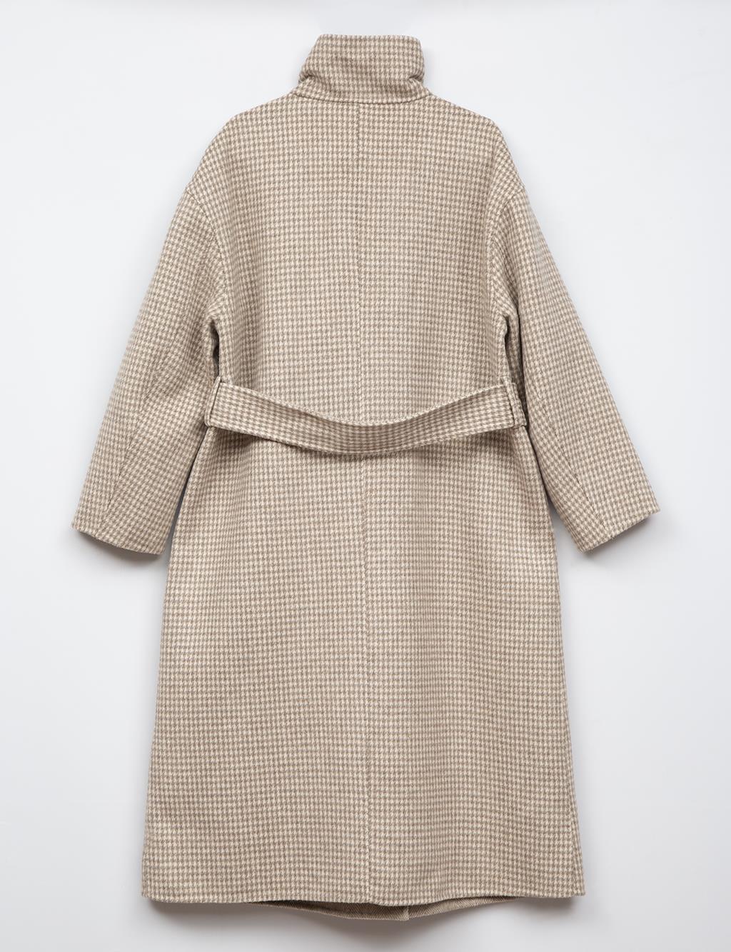 Premium Wool Reversible Coat Stone