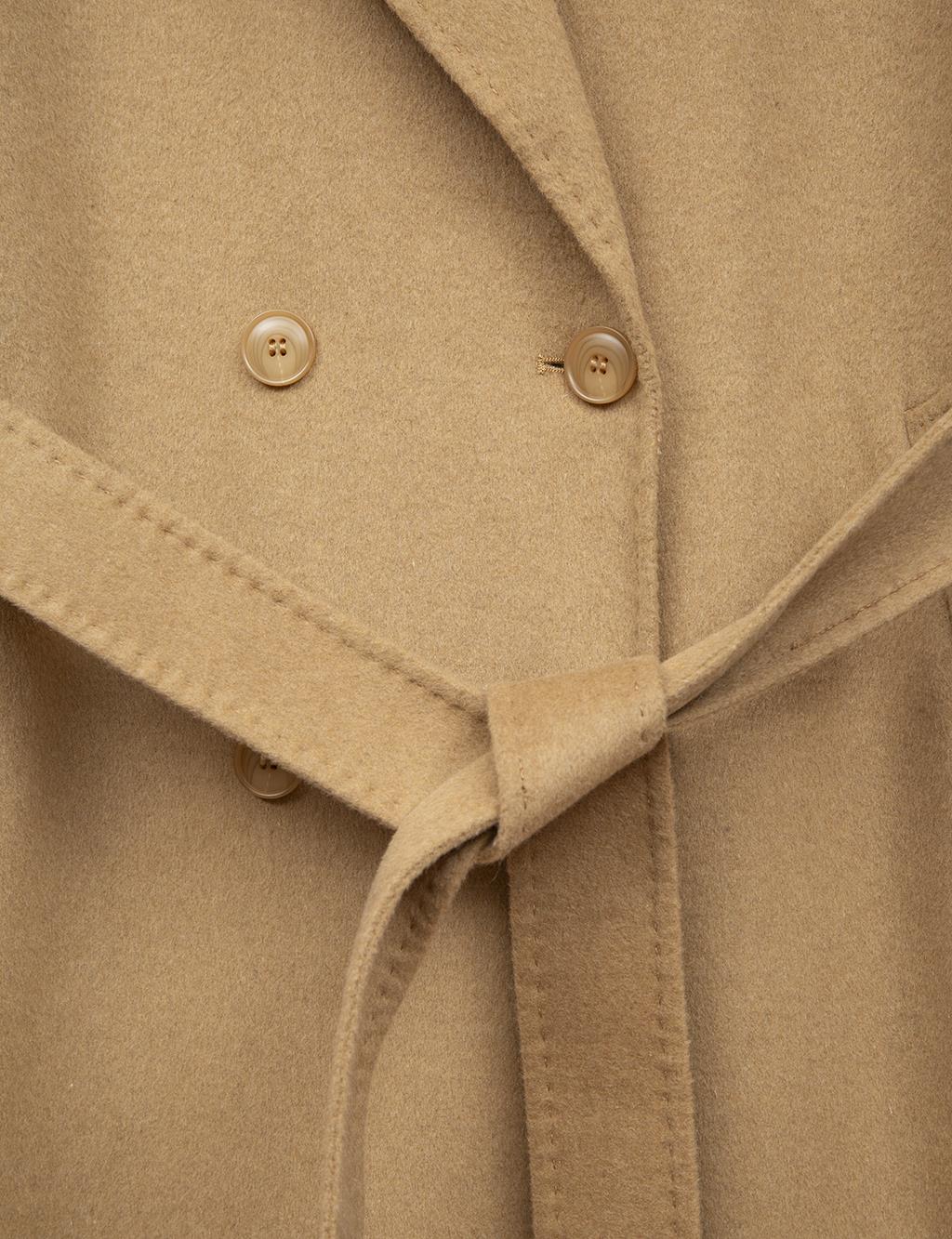 Premium Wool Stitching Detailed Coat Camel
