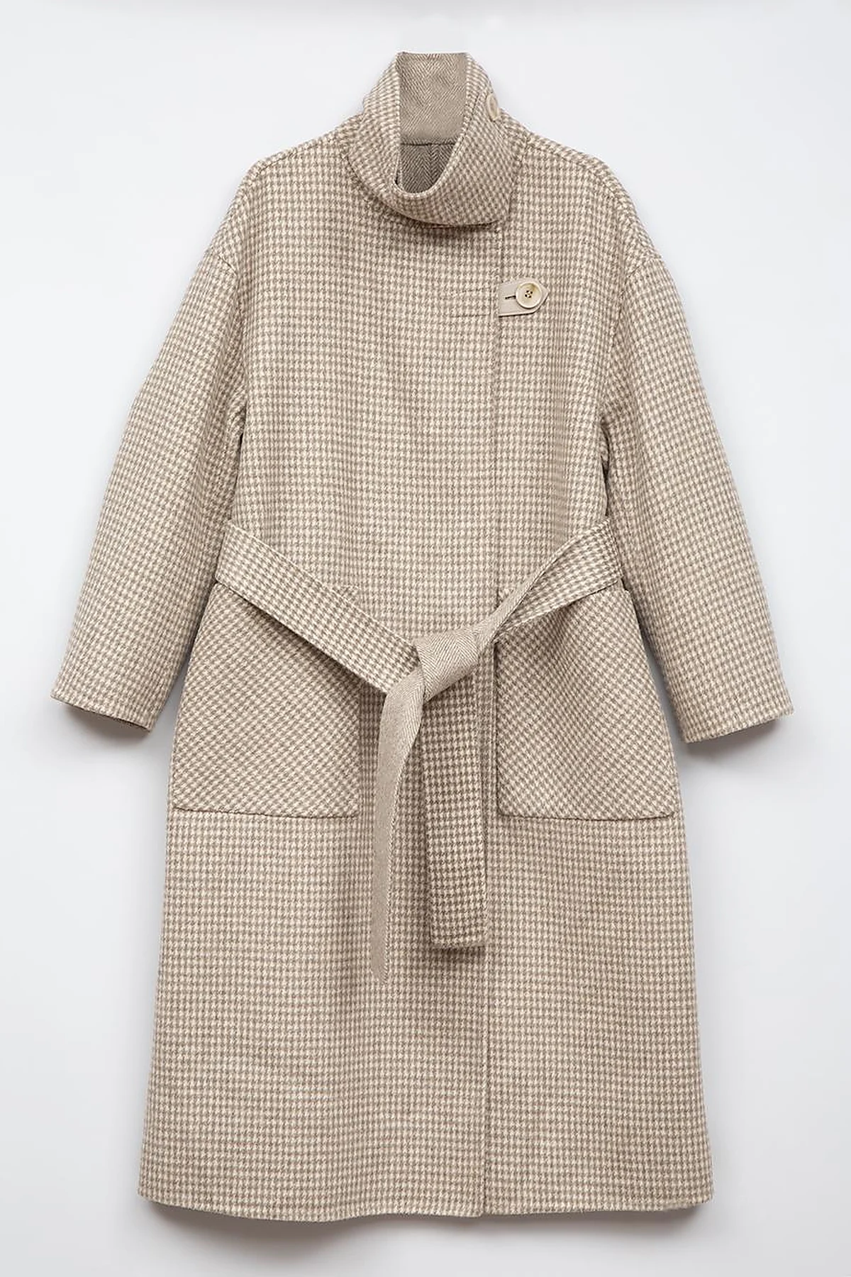 Premium Wool Reversible Coat Stone