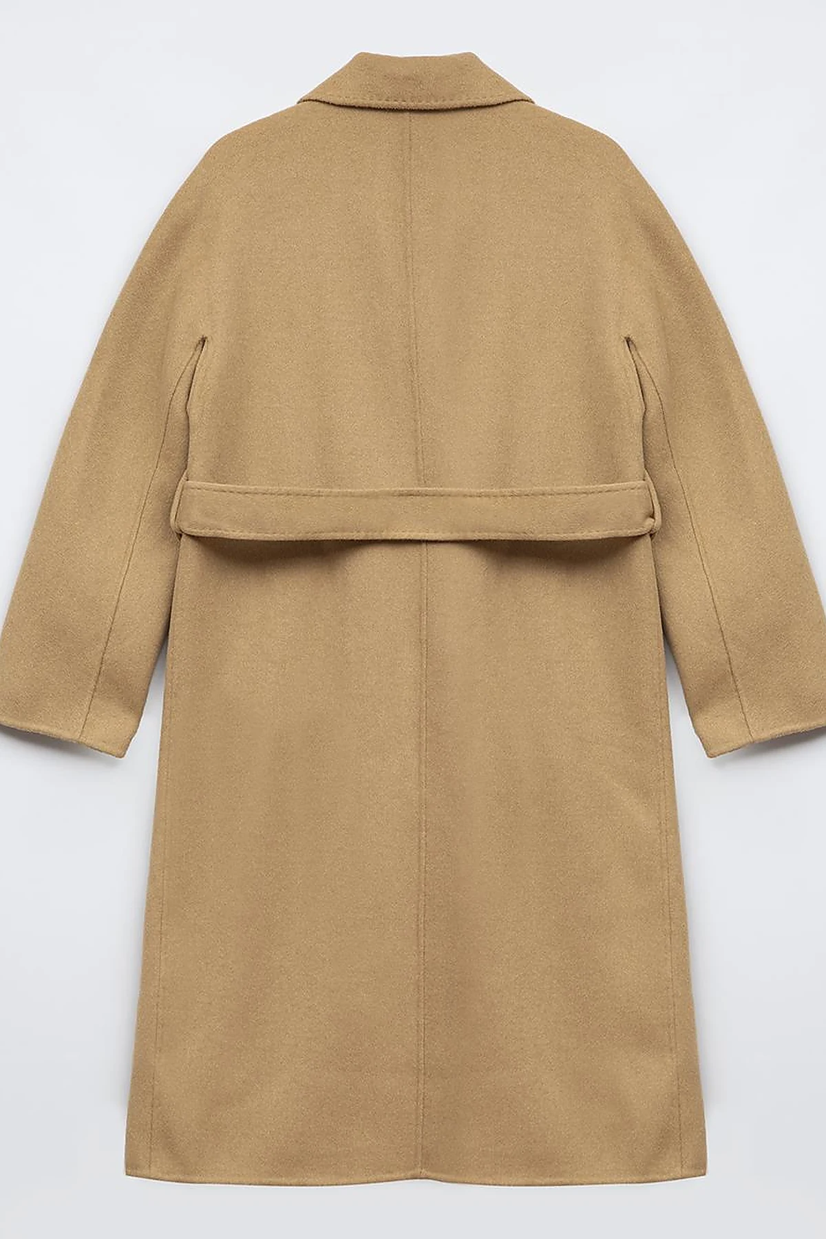 Premium Wool Stitching Detailed Coat Camel