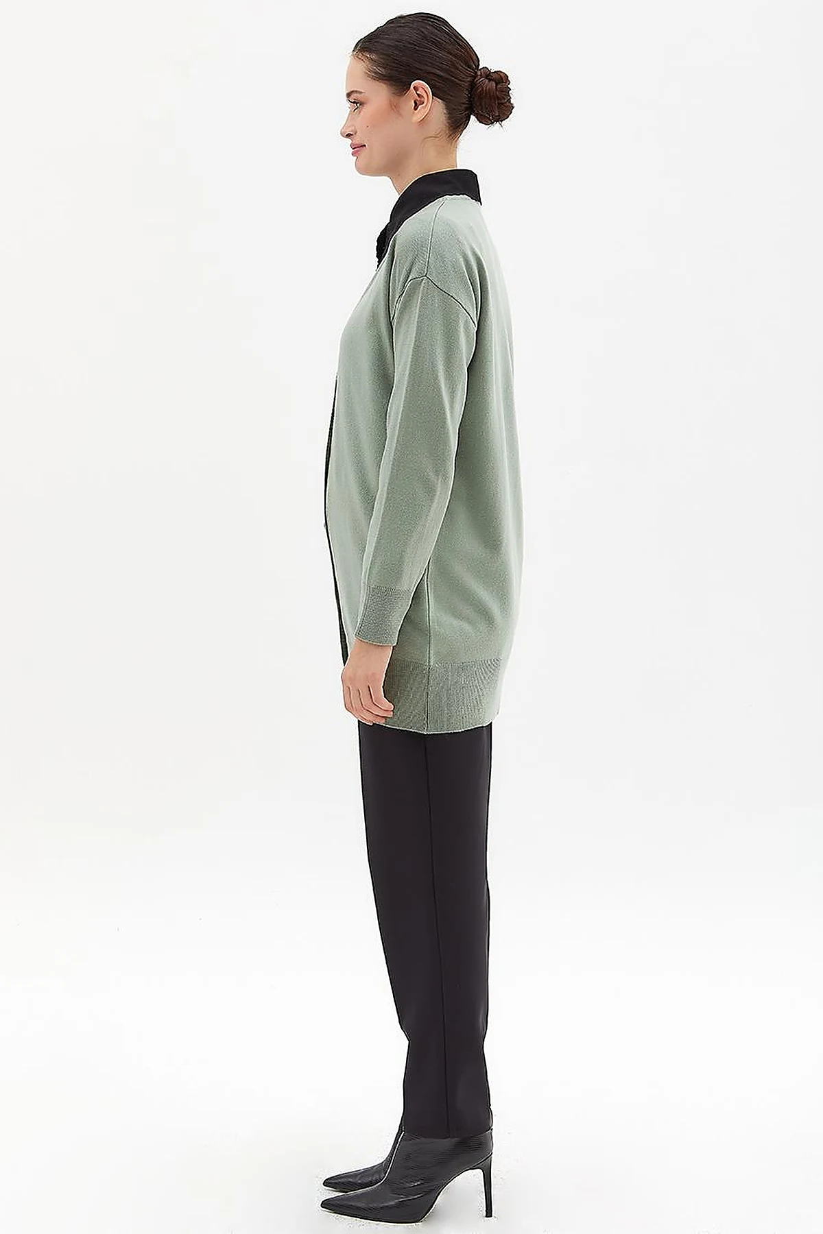 Basic Knitwear Cardigan Moss Green