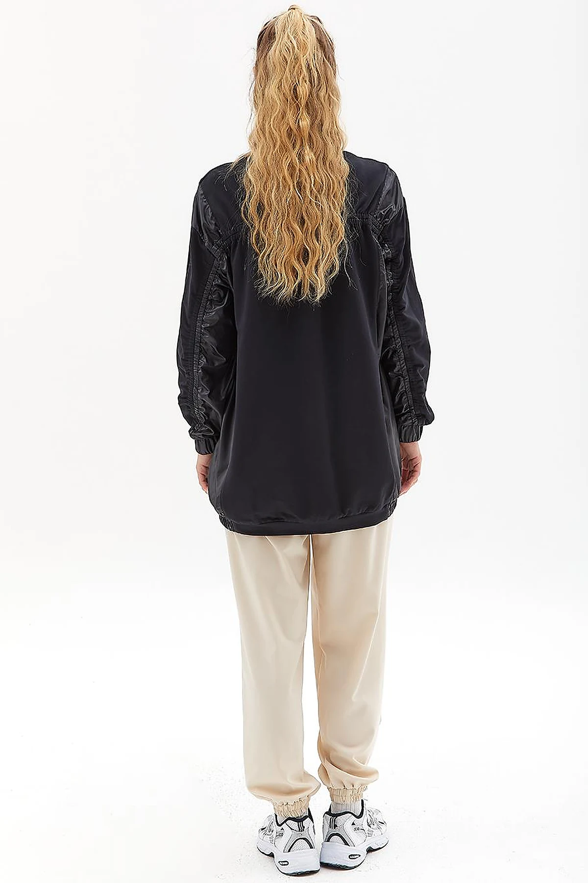 Slogan Embroidered Sweatshirt Black