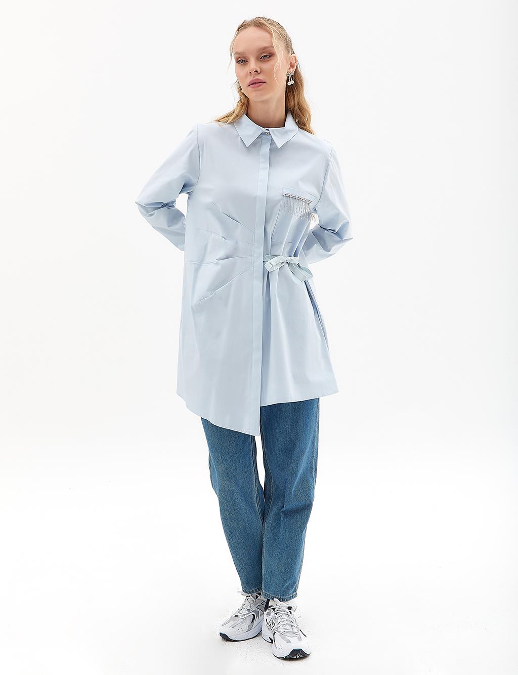 Tassel Detailed Tunic Blue