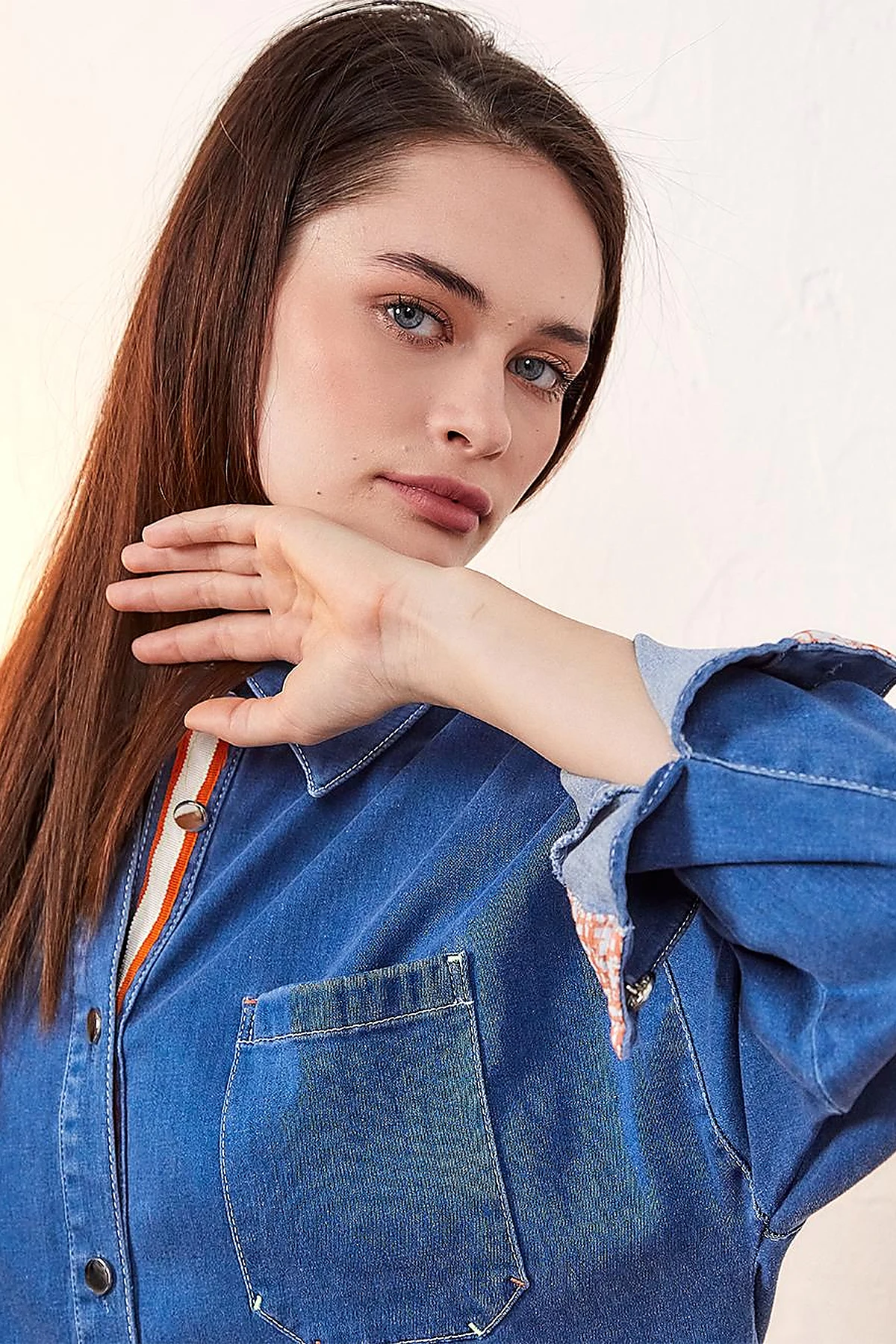 Metal Buttoned Denim Jacket Indigo