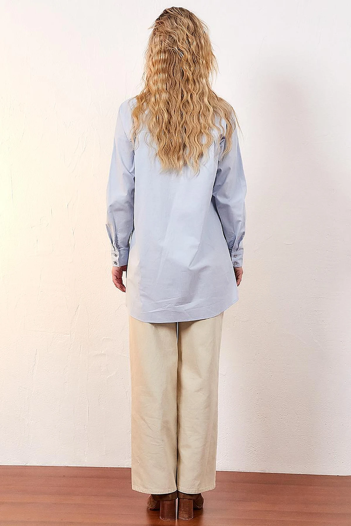 Patchwork Hidden Basic Tunic Blue