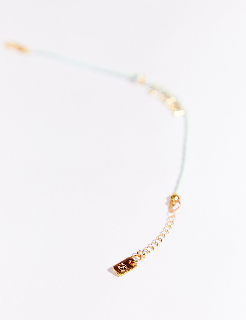 Drop-Shaped Bead Sequined Anklet in Pink 