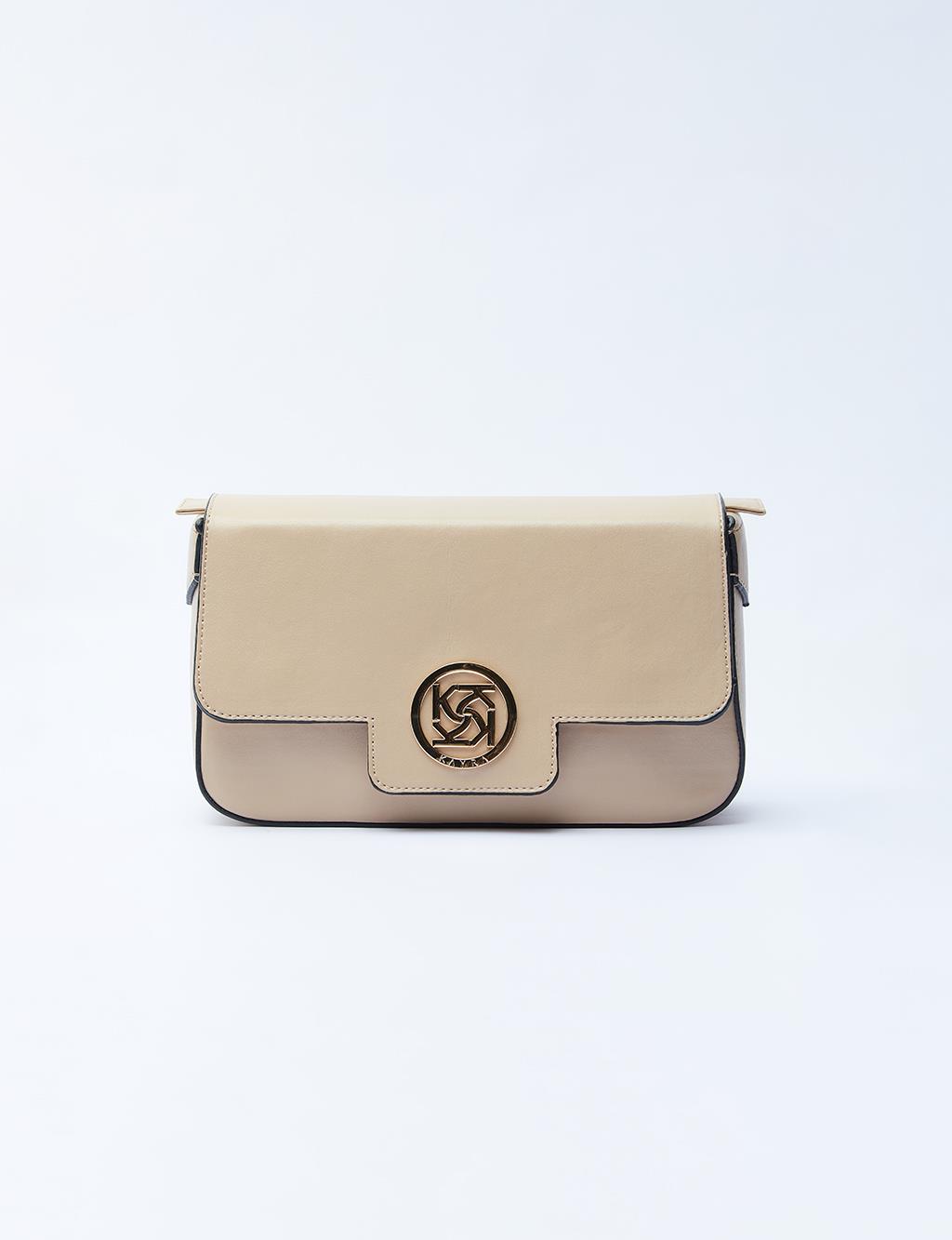 Rectangular Bag with Logo Mink