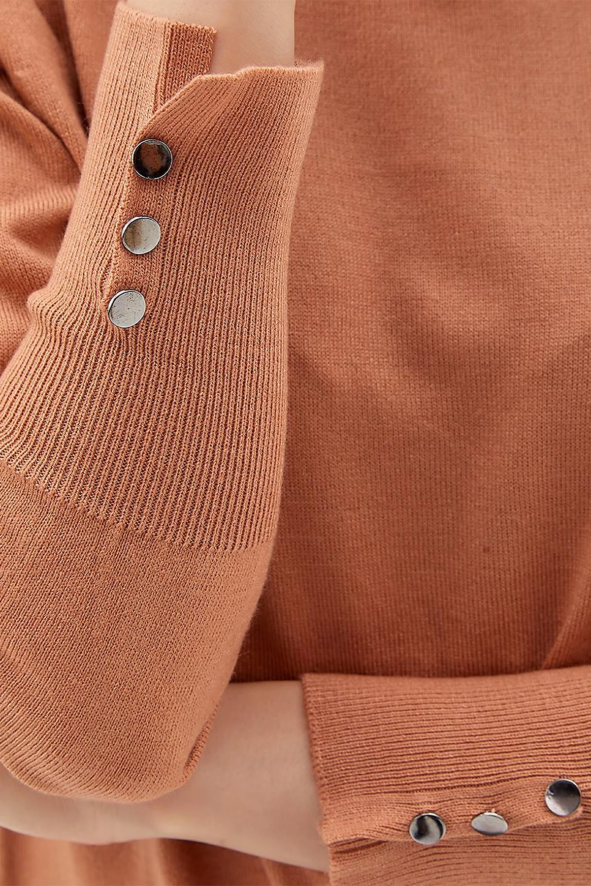 Basic Knit Sweater in Salmon