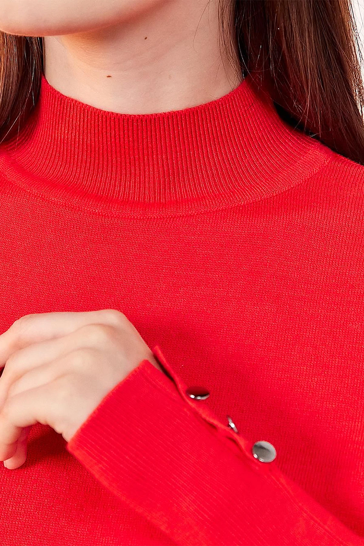 Basic Knit Sweater in Pomegranate Flower
