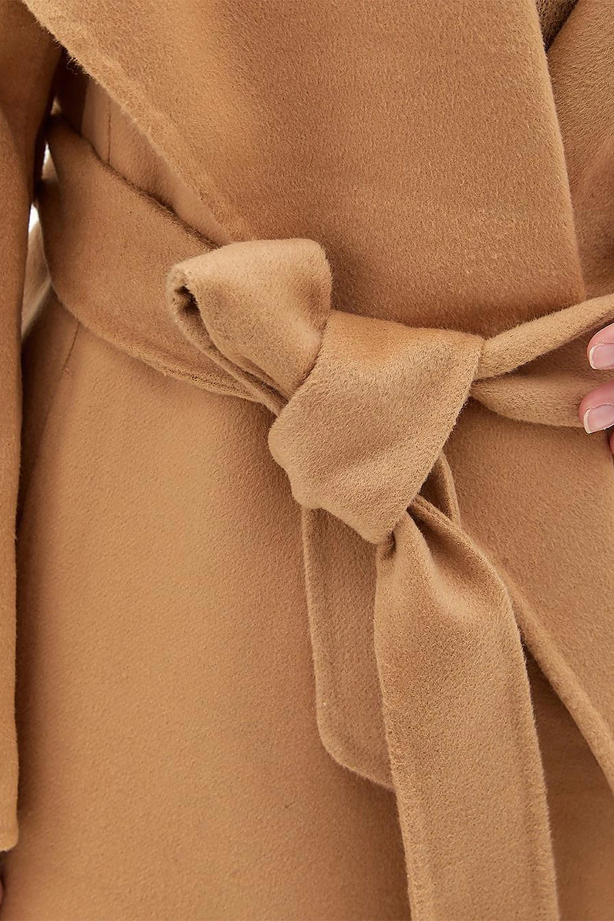 Premium Wool Wide Lapel Cashmere Coat Camel
