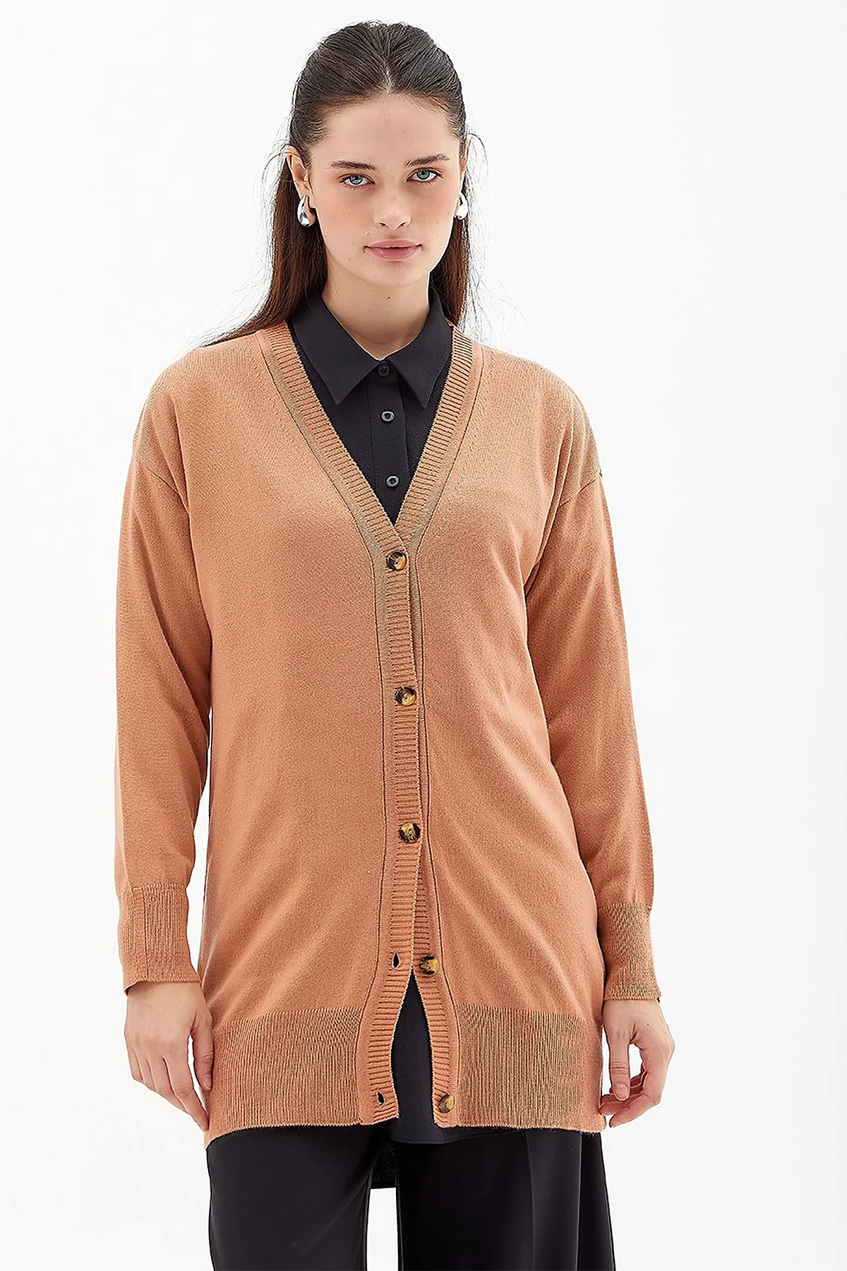 Basic Knitwear Cardigan Salmon