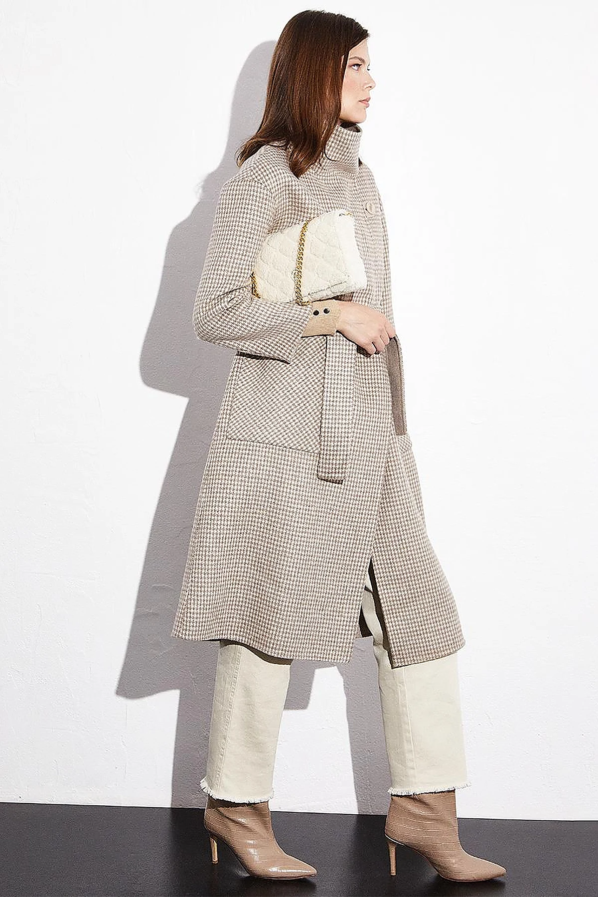Premium Wool Reversible Coat Stone