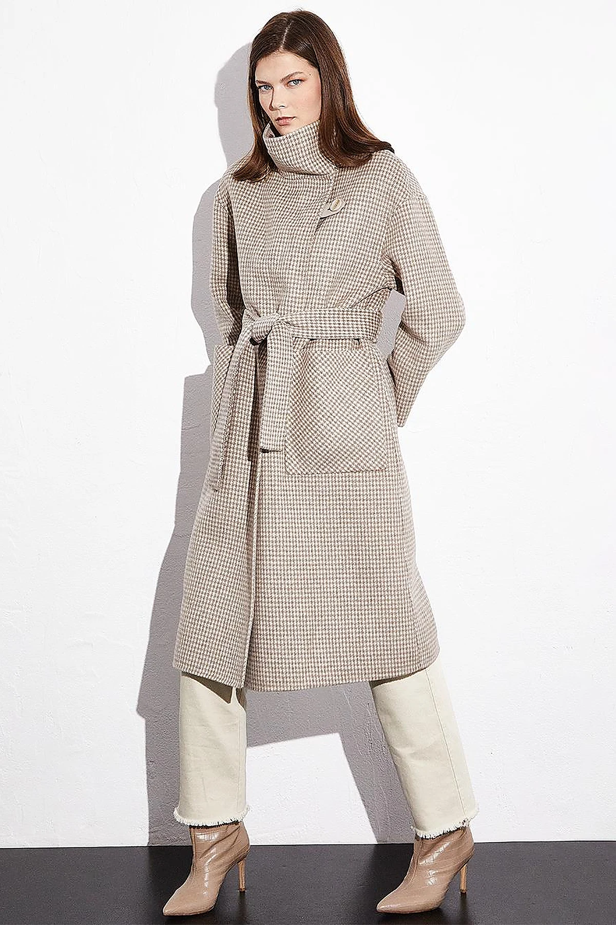 Premium Wool Reversible Coat Stone