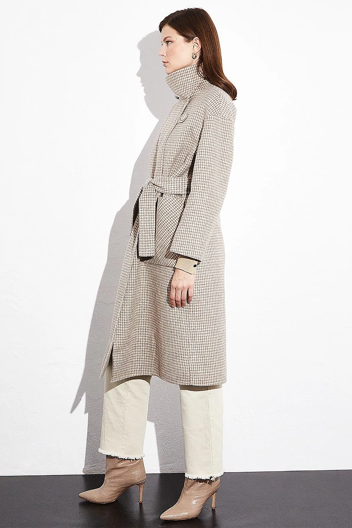 Premium Wool Reversible Coat Stone