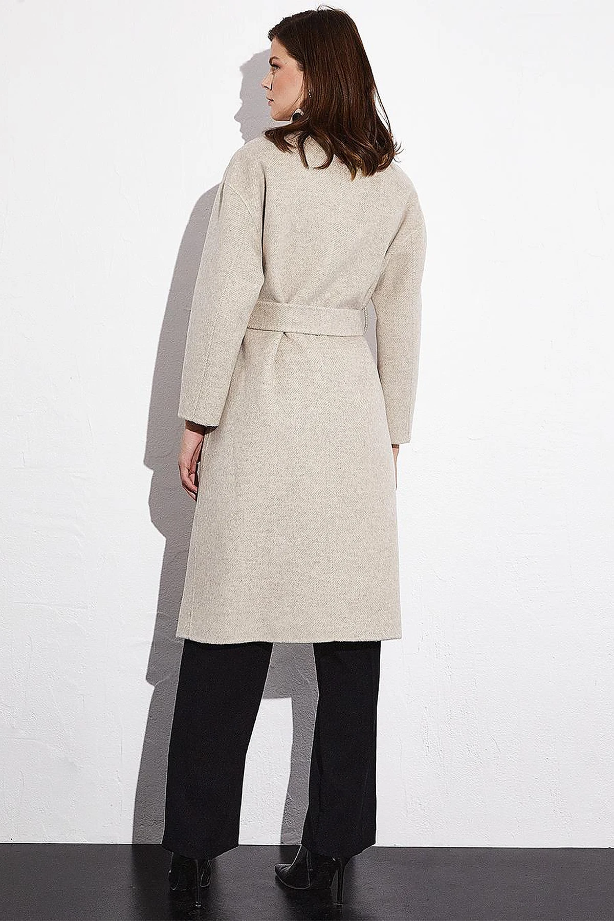 Premium Wool Double-Breasted Coat - Cream