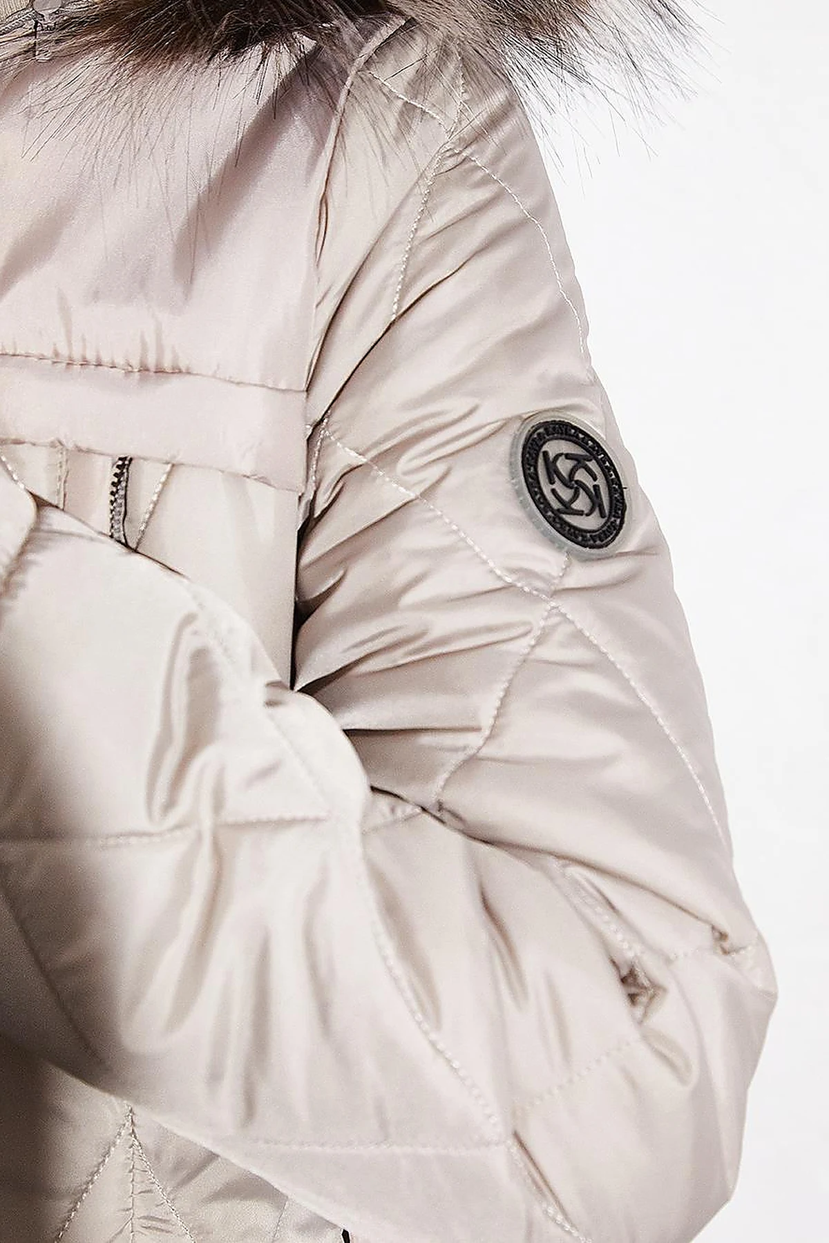 Diamond Quilted Puffer Coat Clay