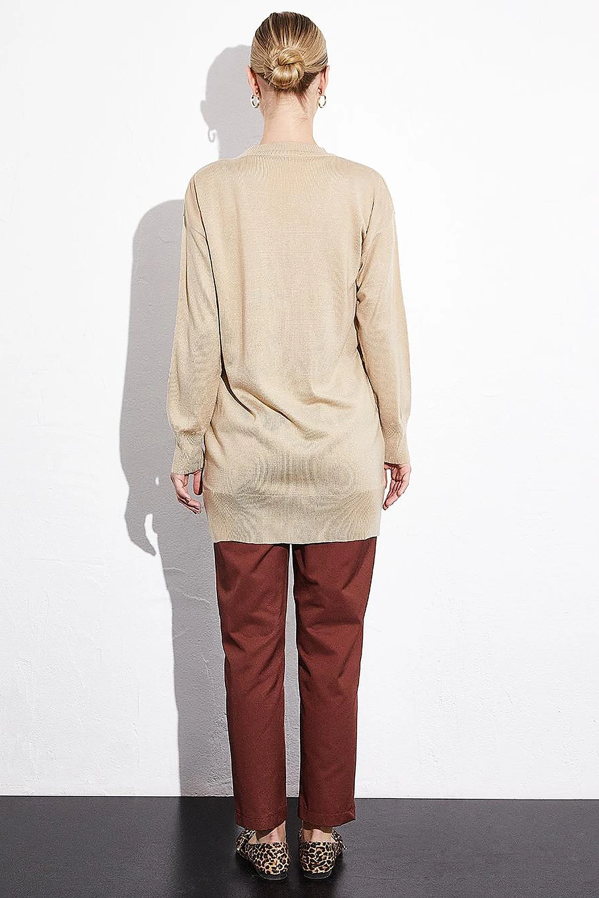 Basic Knitwear Cardigan Stone