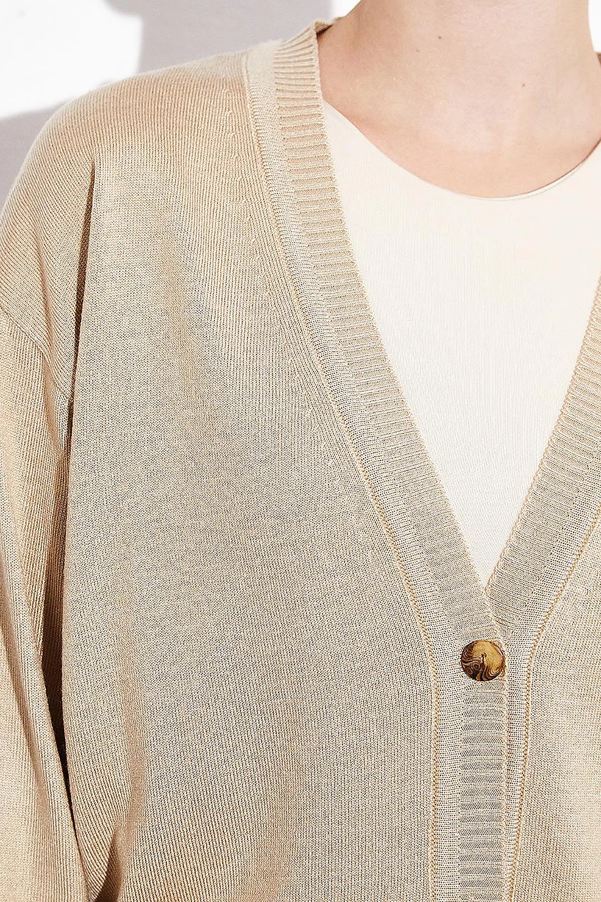 Basic Knitwear Cardigan Stone