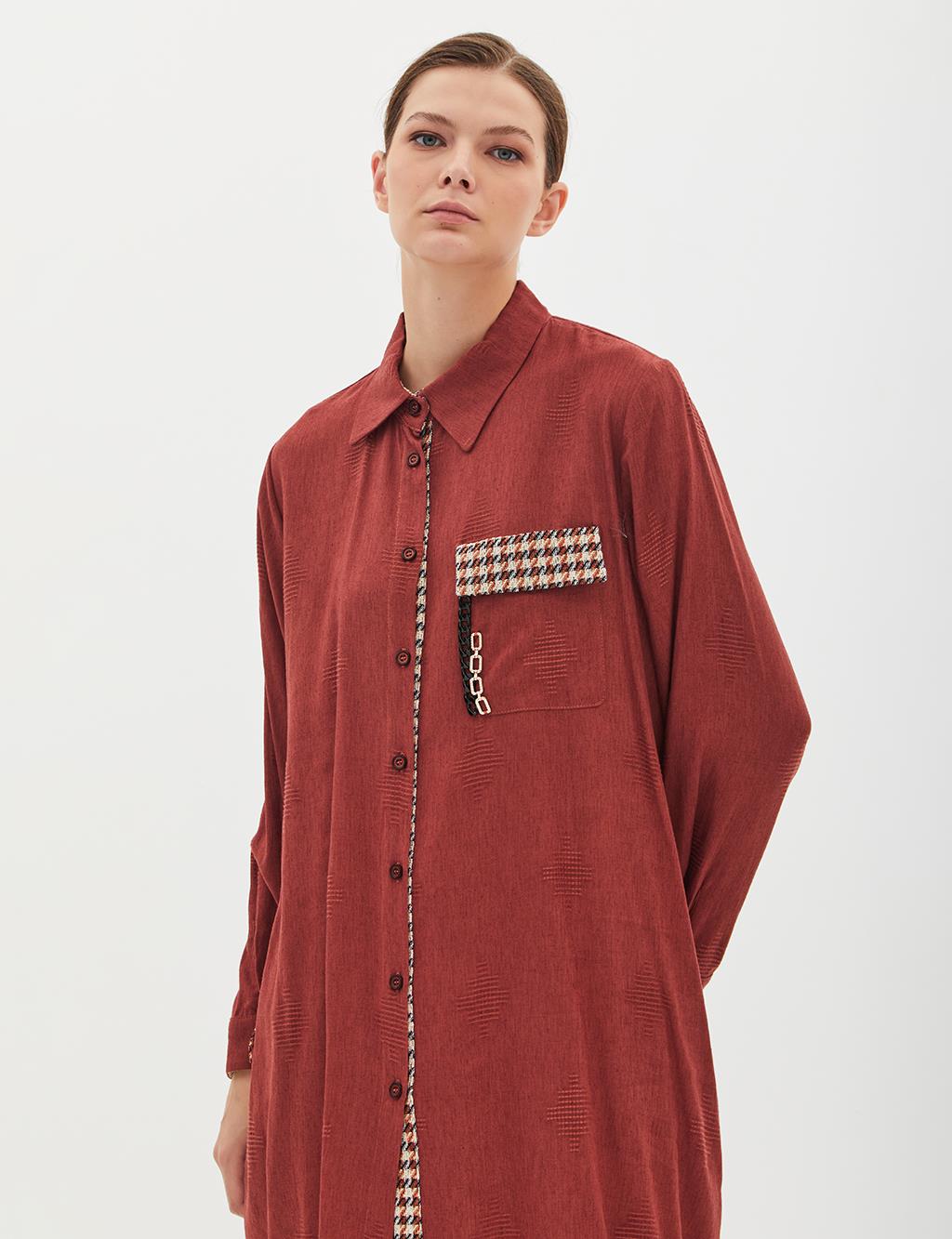 Tunic with Chain Accessories Henna Color