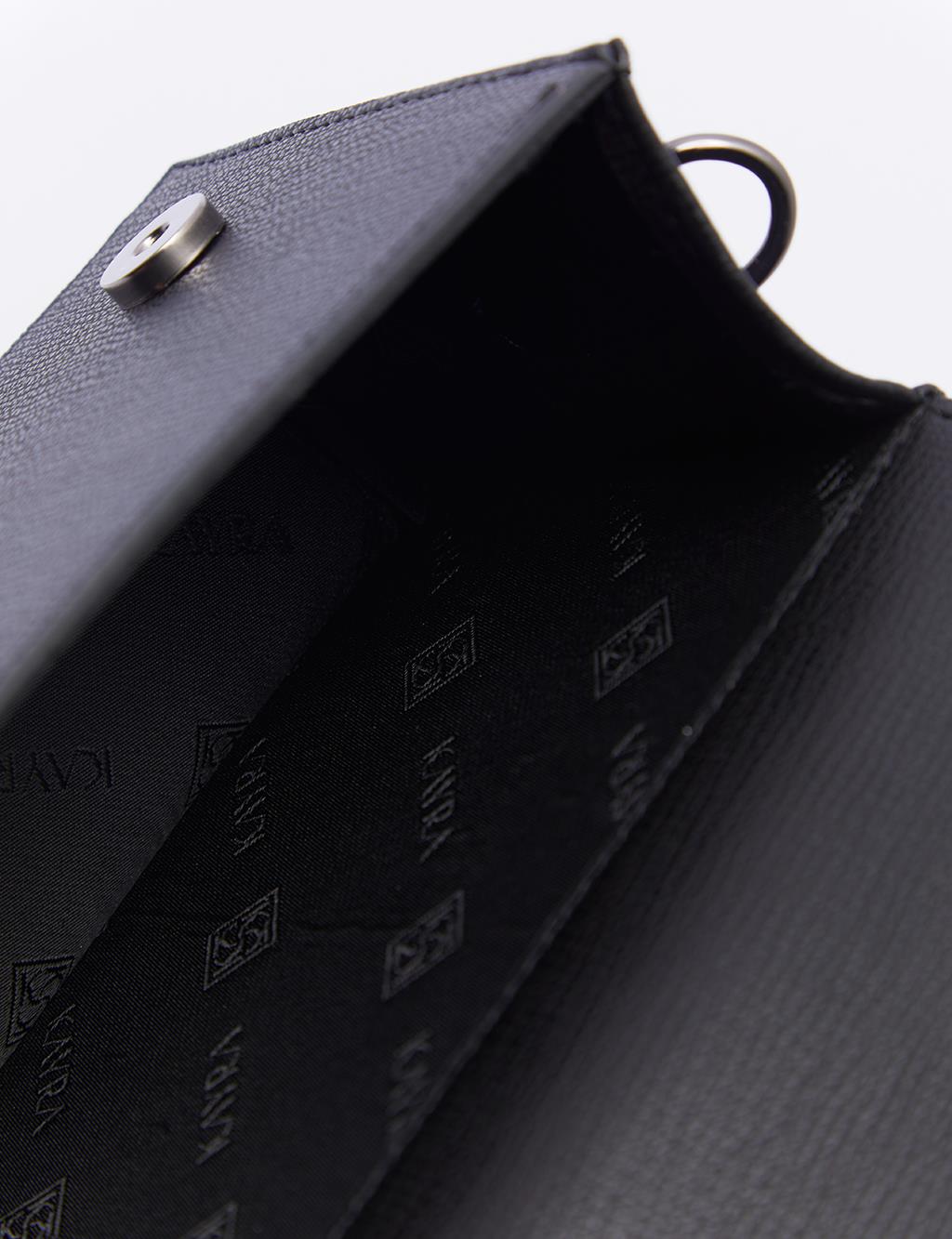  Chain Strap Cover Black Bag 