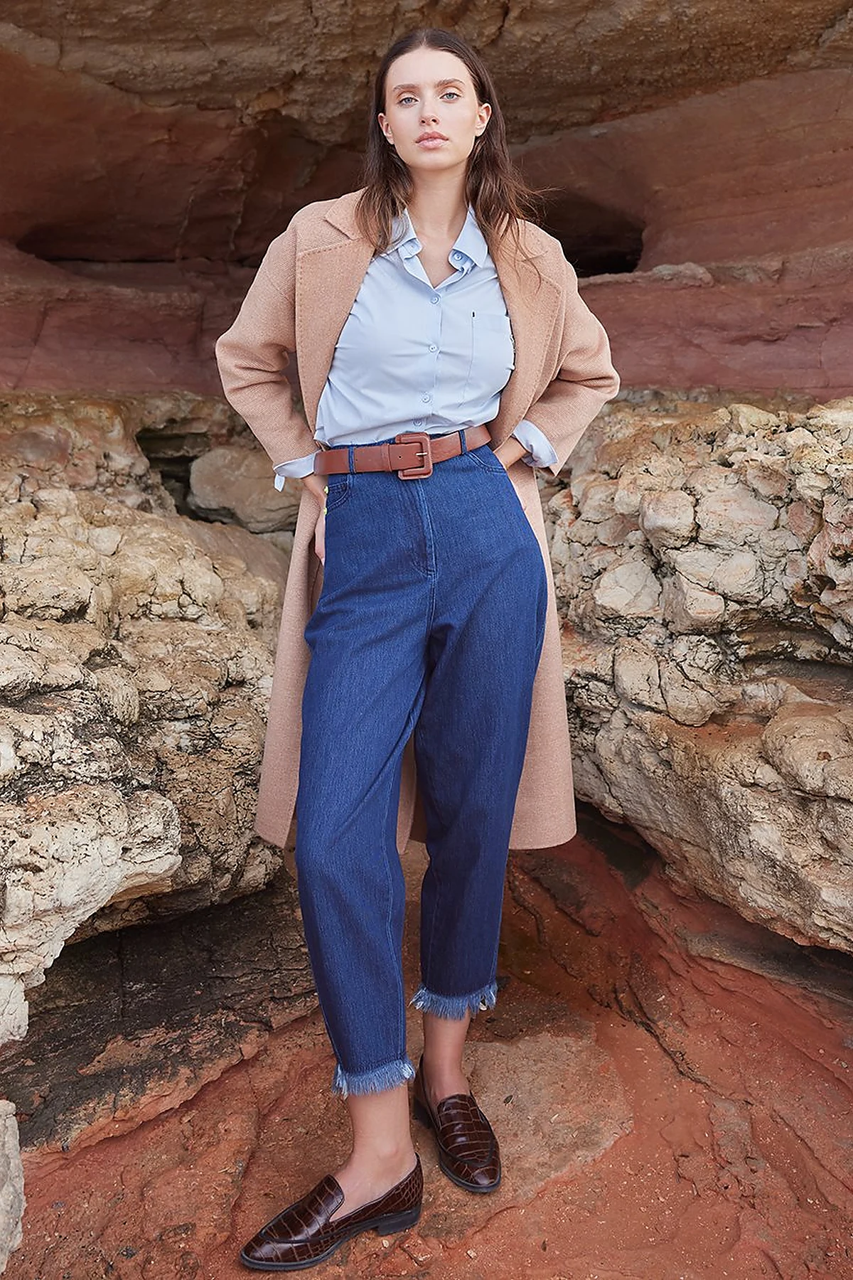 Slouchy Jeans Lacivert